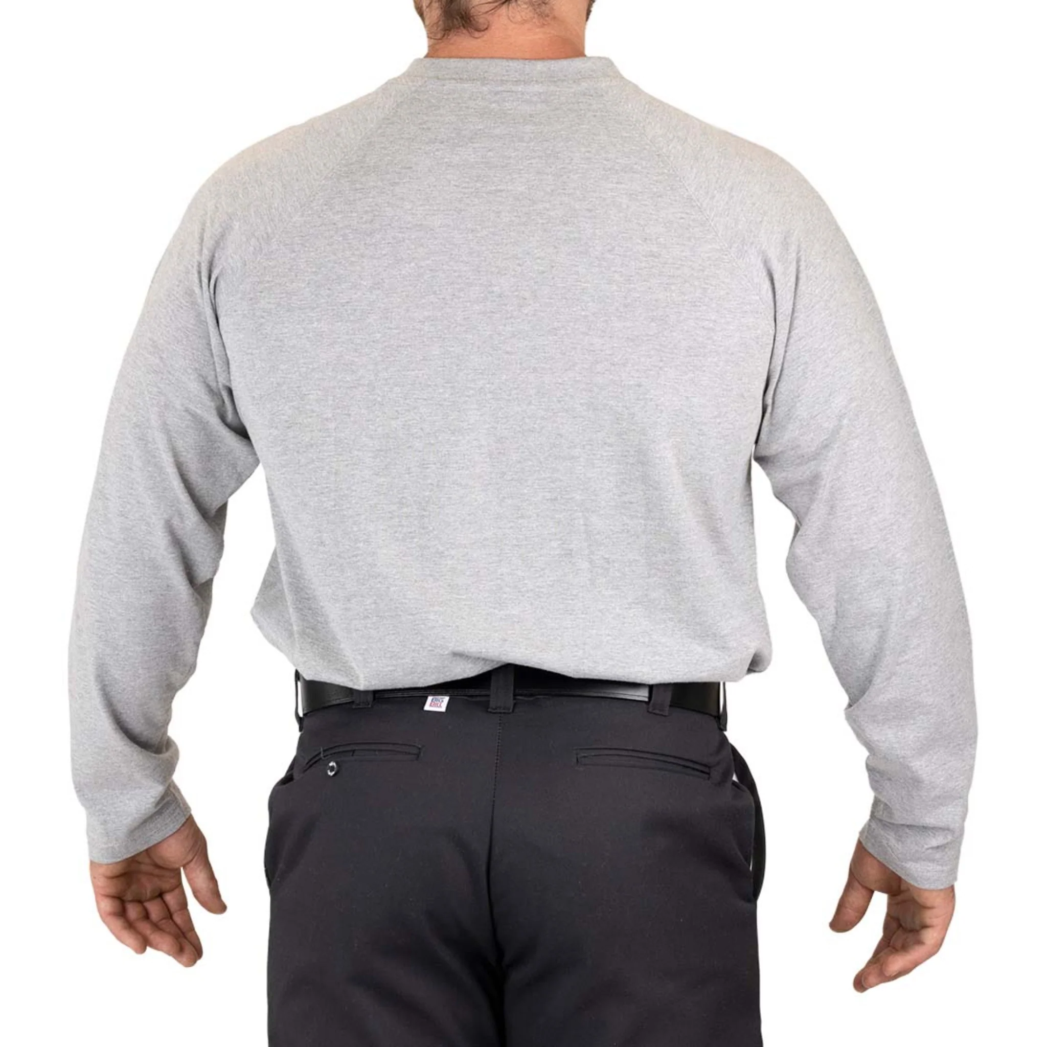 BIG BILLĀ® Heavyweight Long Sleeve Henley T-shirt - Gray - Image 5