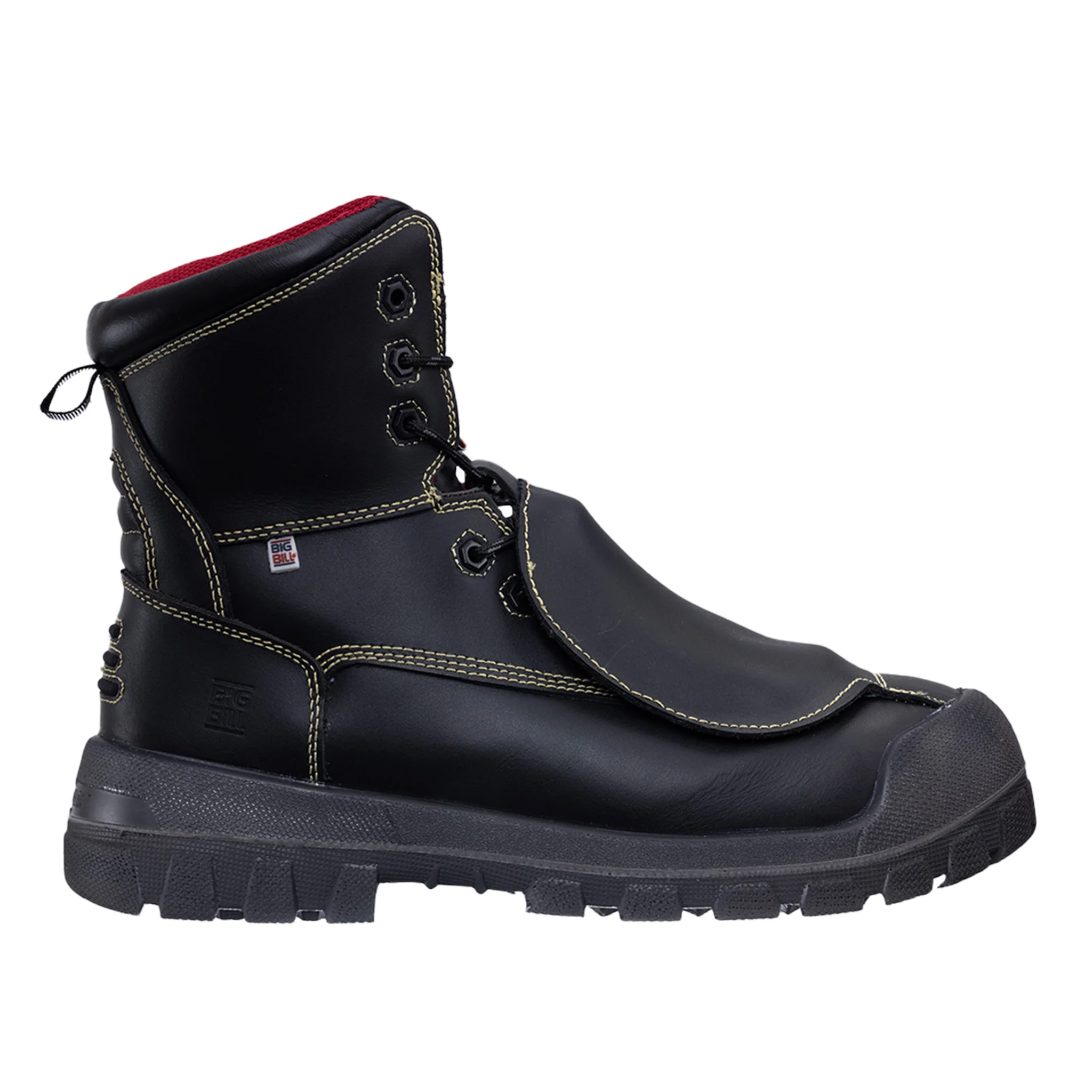 Big Bone 4 Seasons Metal Free & Metatarsal Work Boots 8" - Black