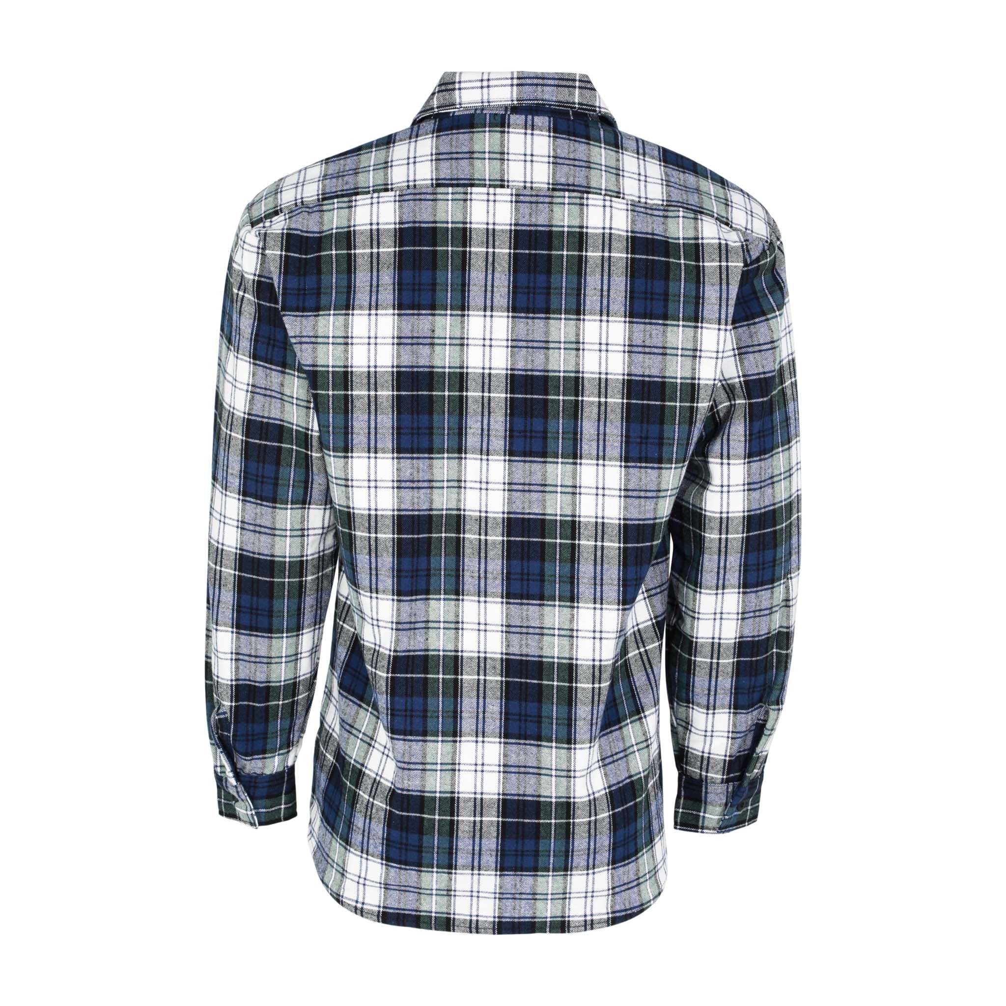 Brawny Flannel Shirt - (959) Plaid White & Green - Image 2