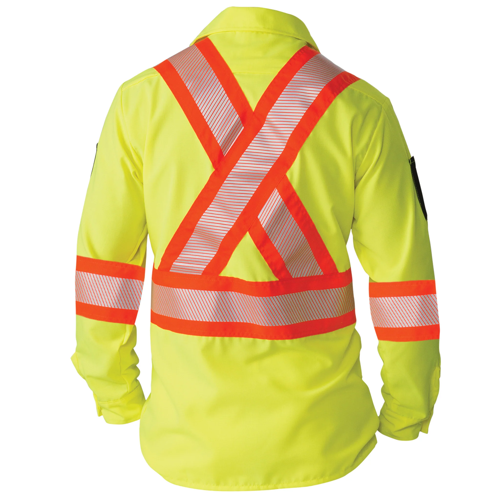 Button Down High Visibility Ripstop Shirt - Yellow - Image 2
