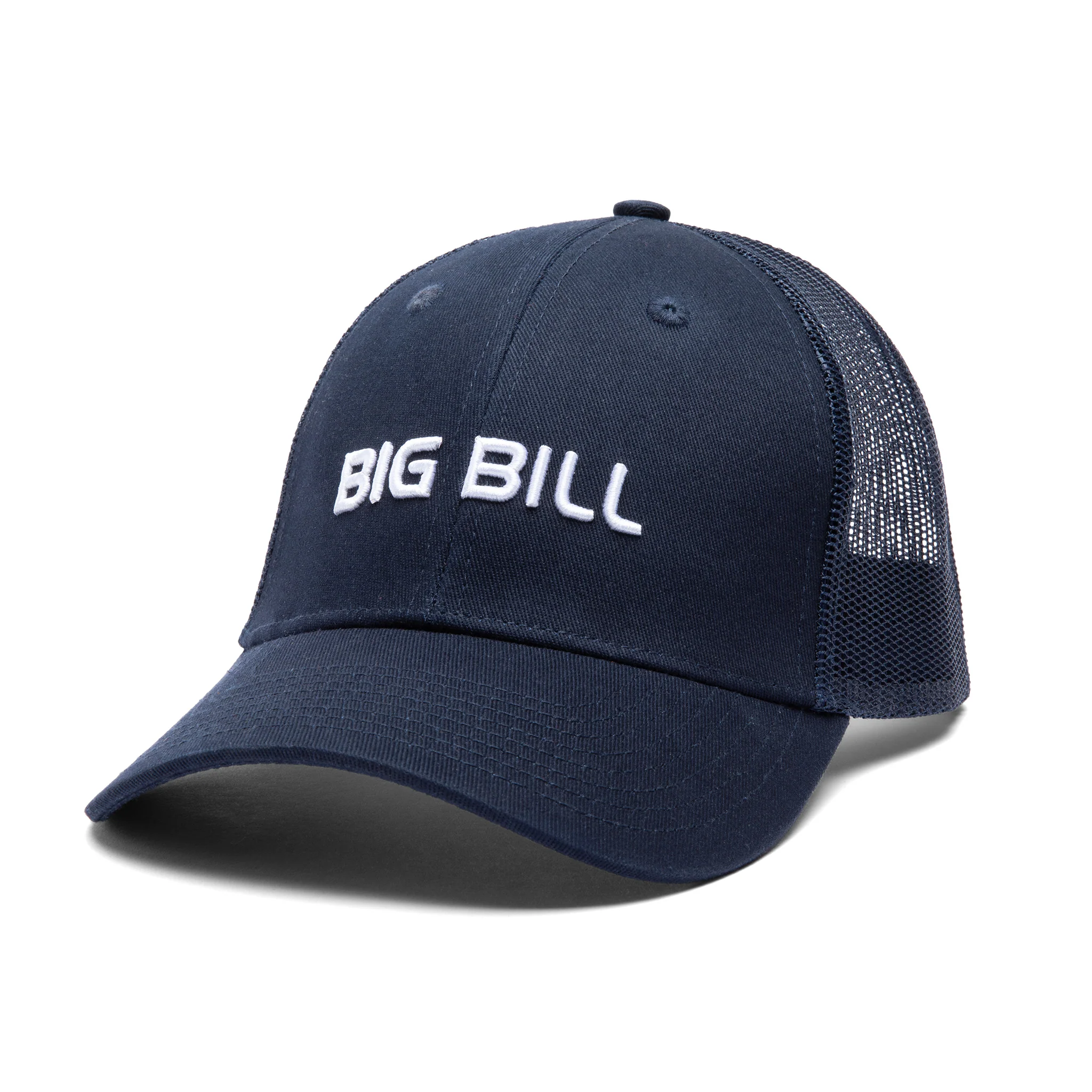 Canvas Mesh-Back Graphic Cap - Navy