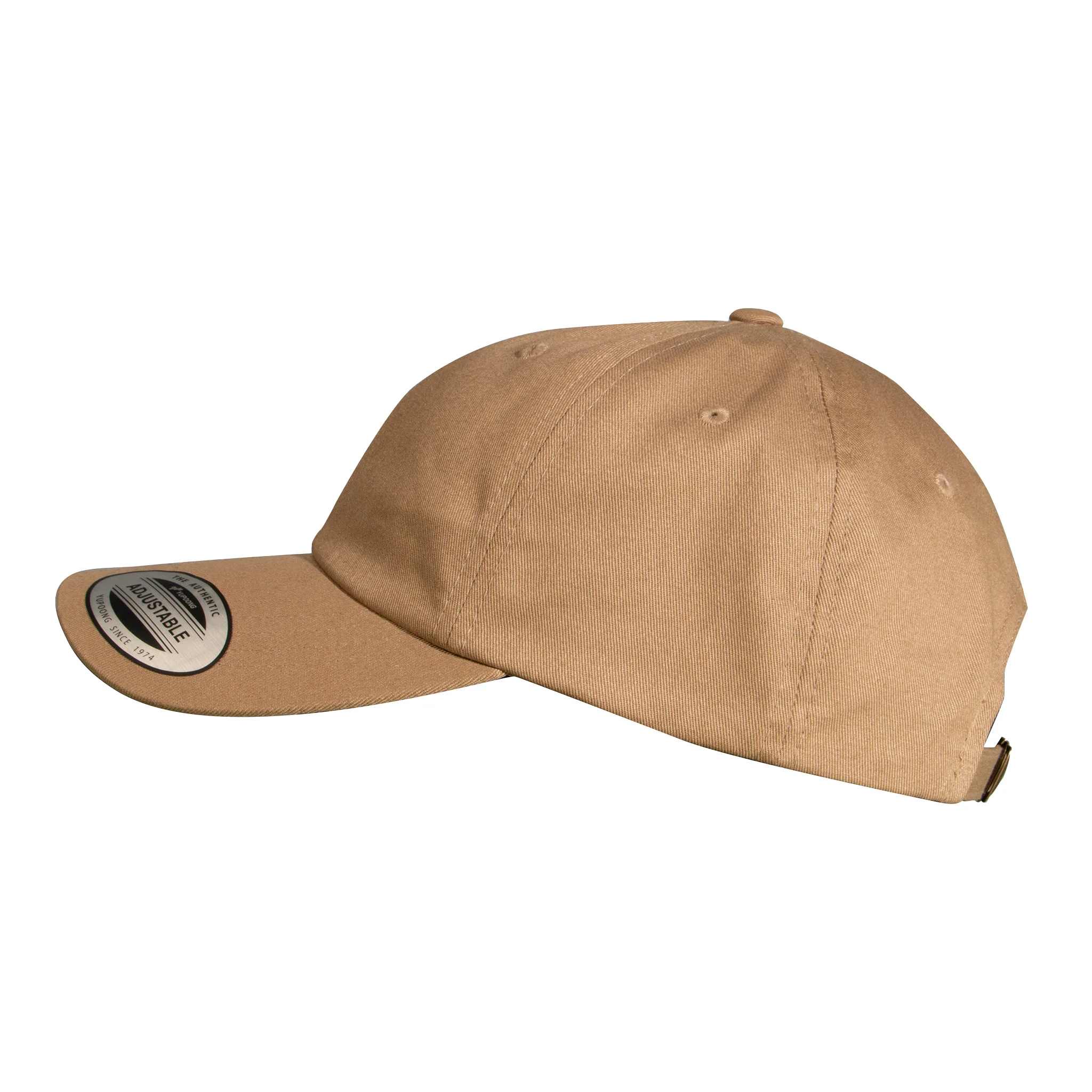 Classic Dad Cap With Logger Patch - Khaki - Image 3