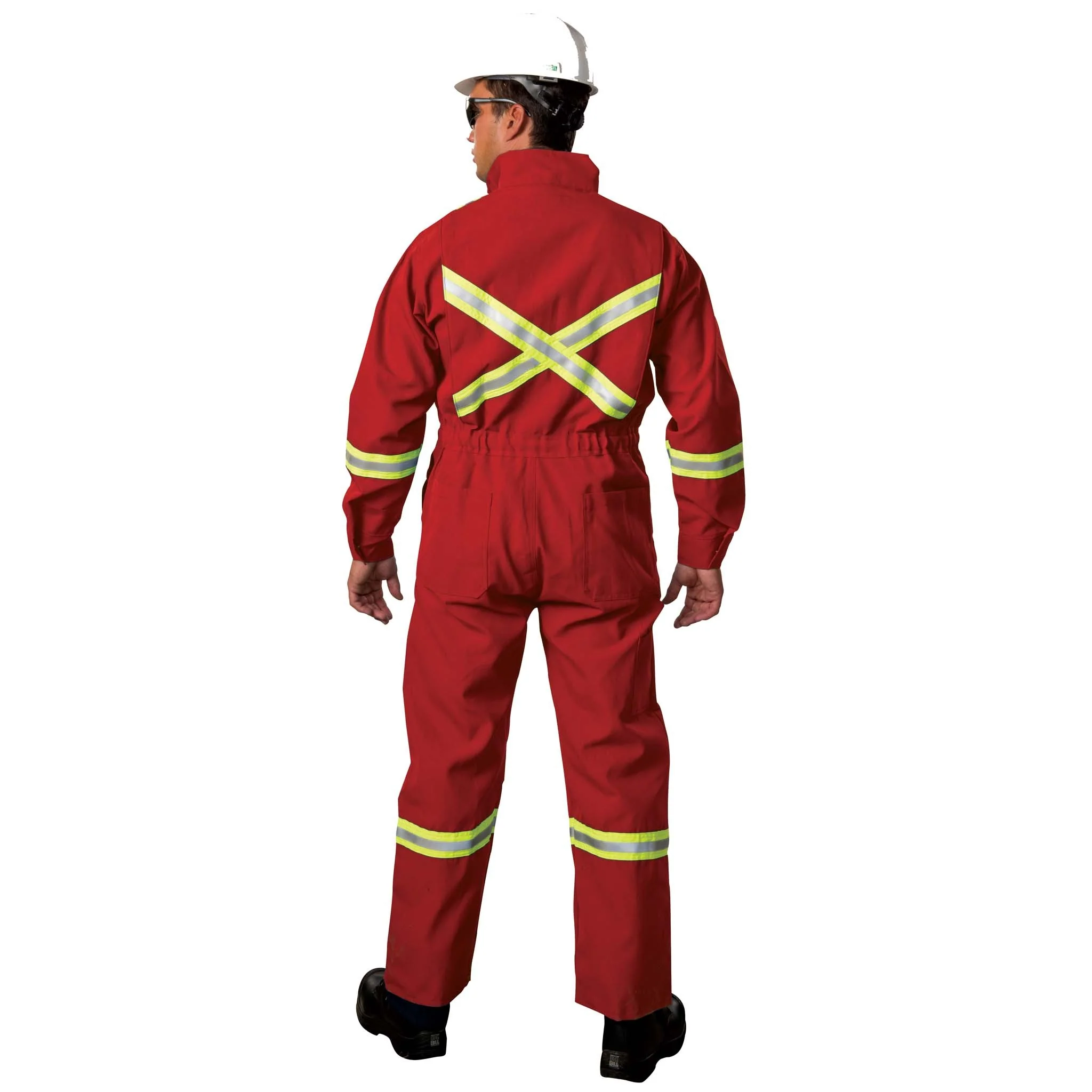 Deluxe FR Coverall 7 oz with Reflective Tape - Red - Image 2