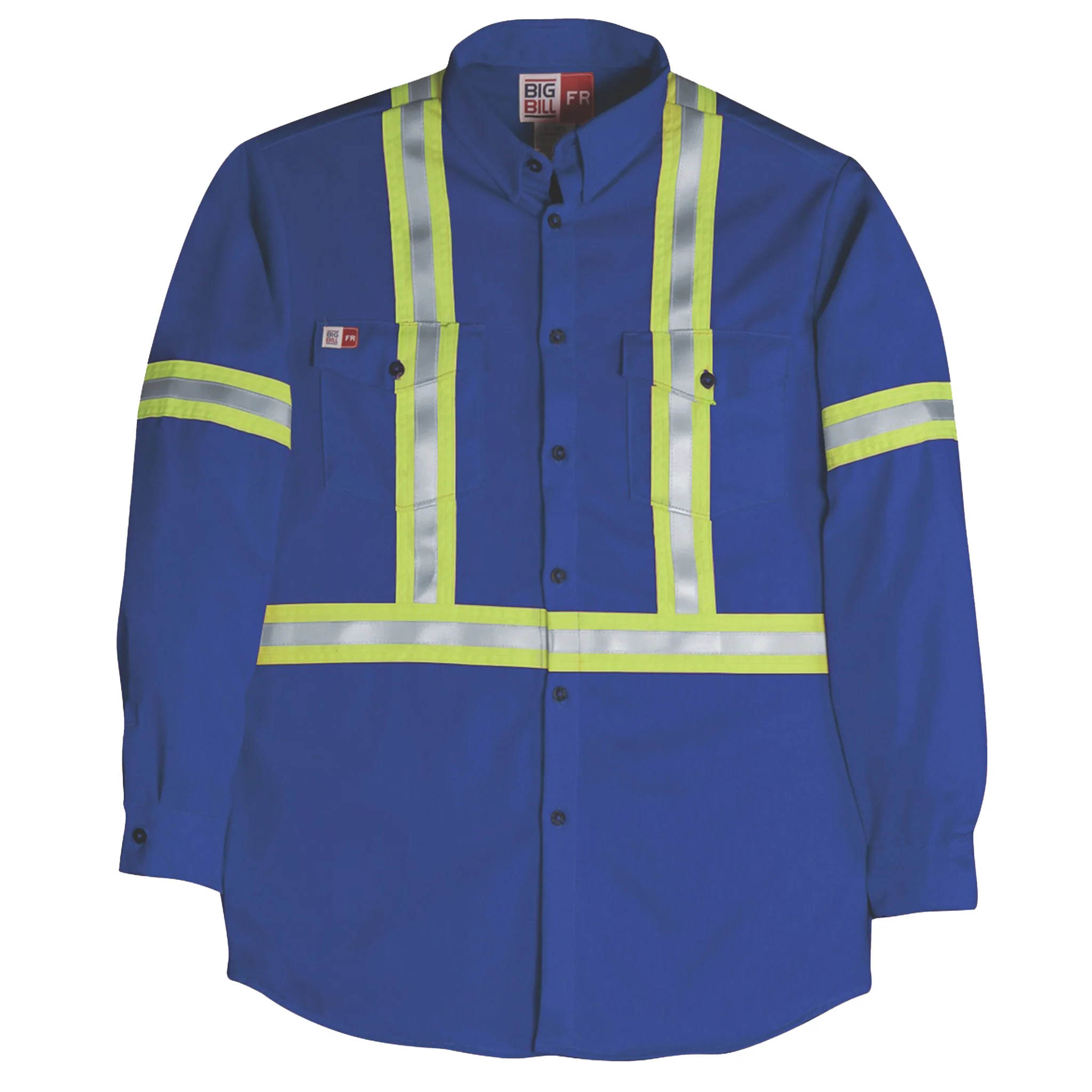 Flashtrap® Ventilated FR Shirt with Reflective Tape - Royal blue