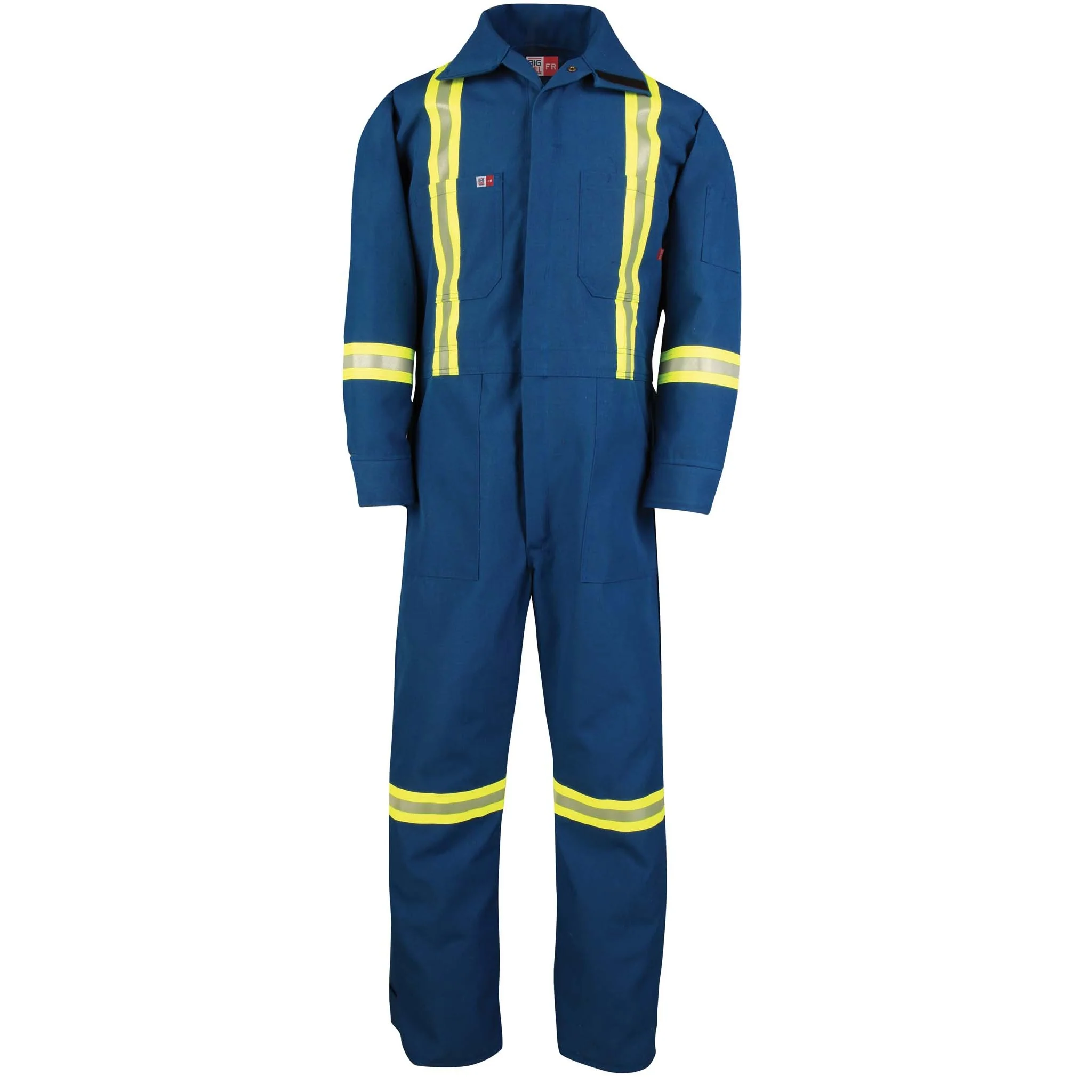 FR Coverall with Adjustable Leg Opening and Reflective Tape - Royal blue