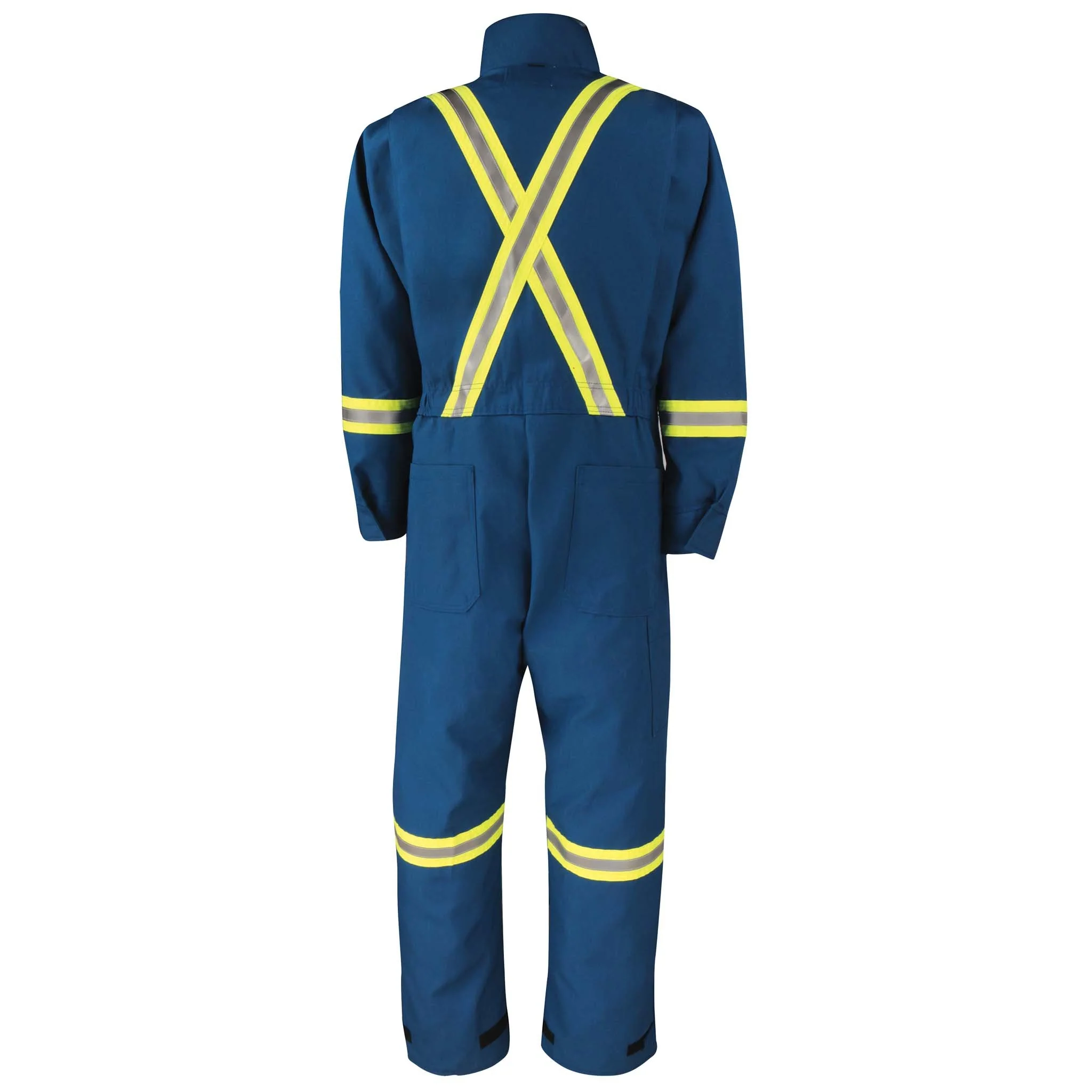 FR Coverall with Adjustable Leg Opening and Reflective Tape - Royal blue - Image 2