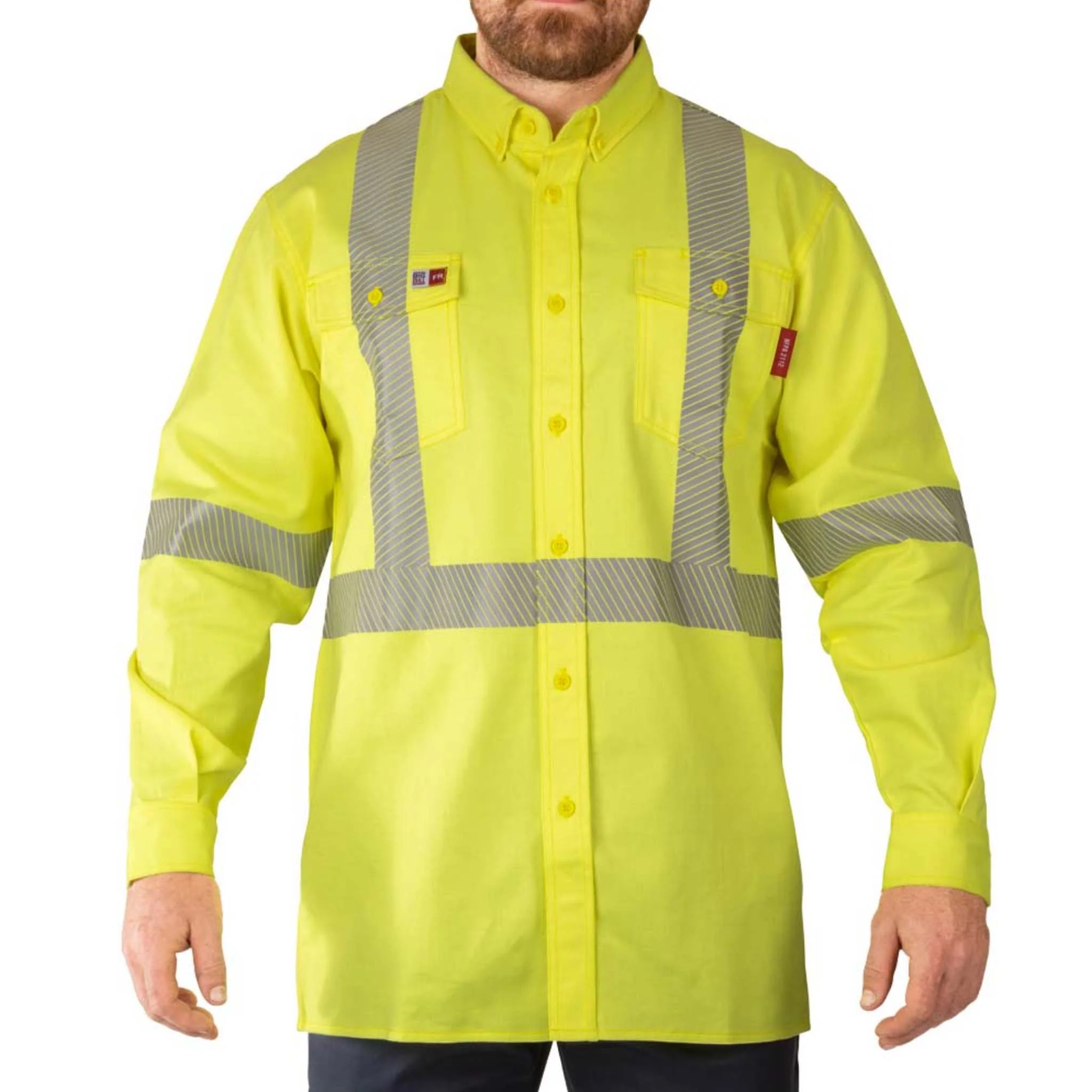 FR PRO® Button-Down Dress Shirt - Yellow - Image 3
