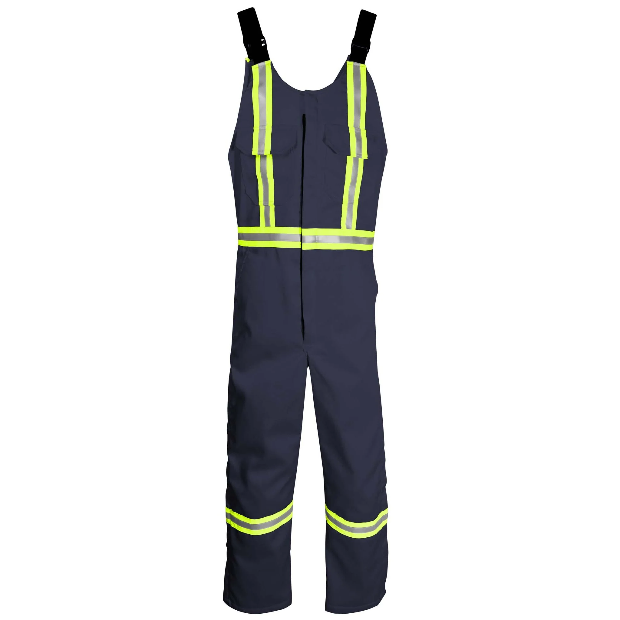 FR Softshell Bib Overall with Reflective Tape - Navy