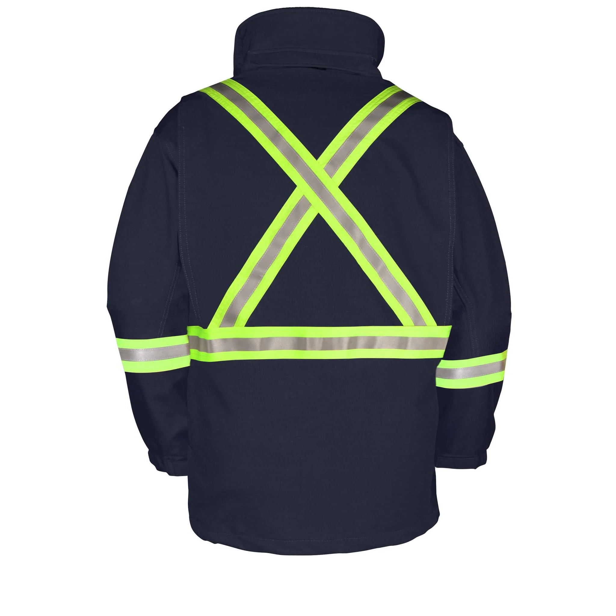 FR Softshell Jacket with Reflective Tape - Navy - Image 2