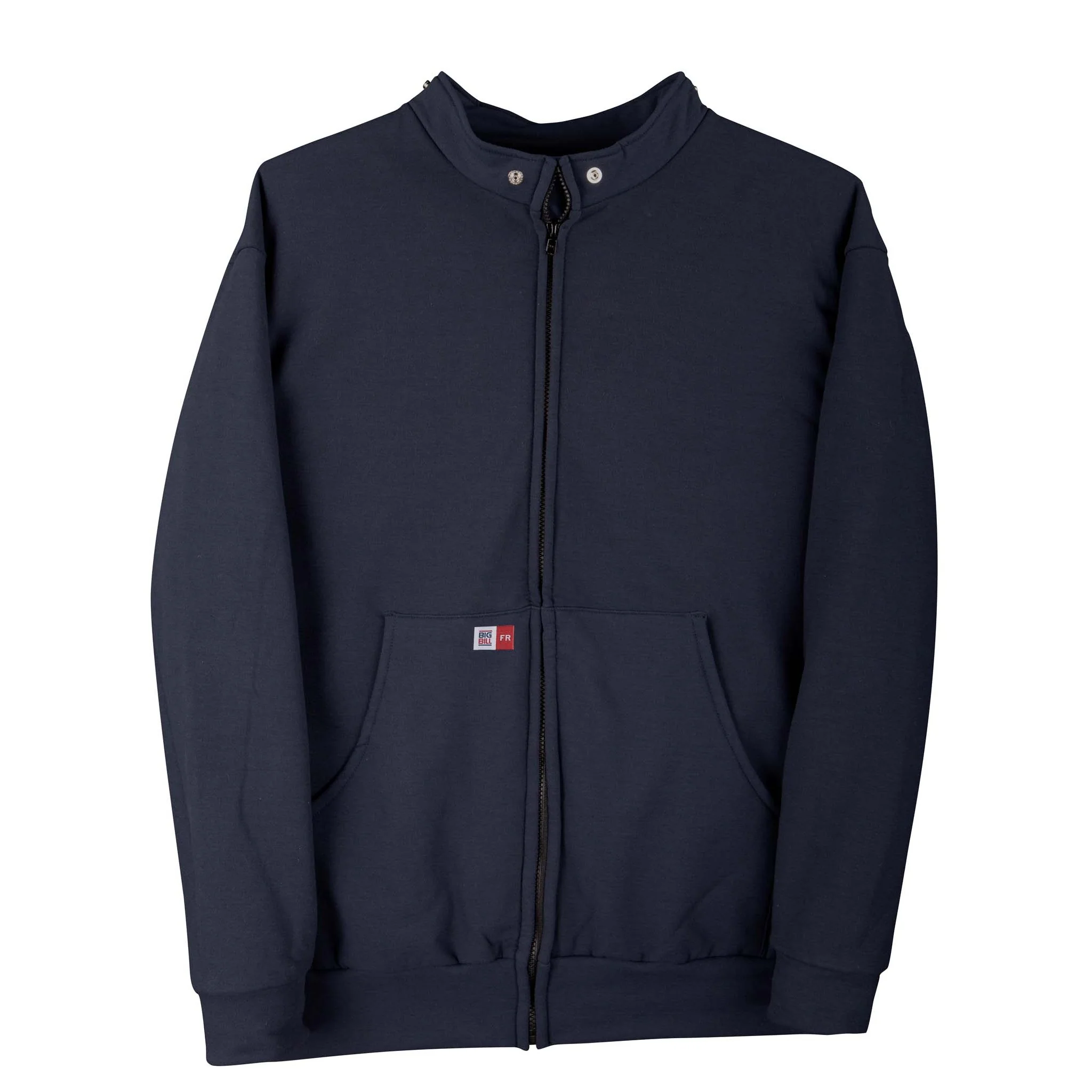 FR Zip-Front Sweatshirt with Detachable Hood - Navy