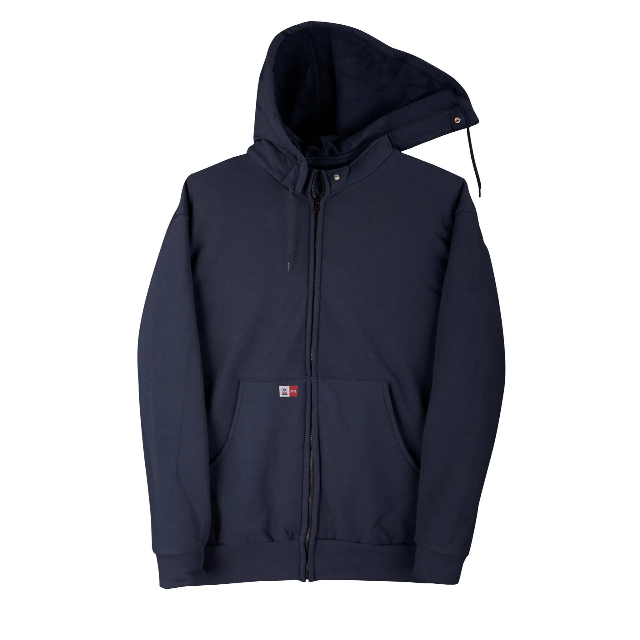 FR Zip-Front Sweatshirt with Detachable Hood - Navy - Image 2