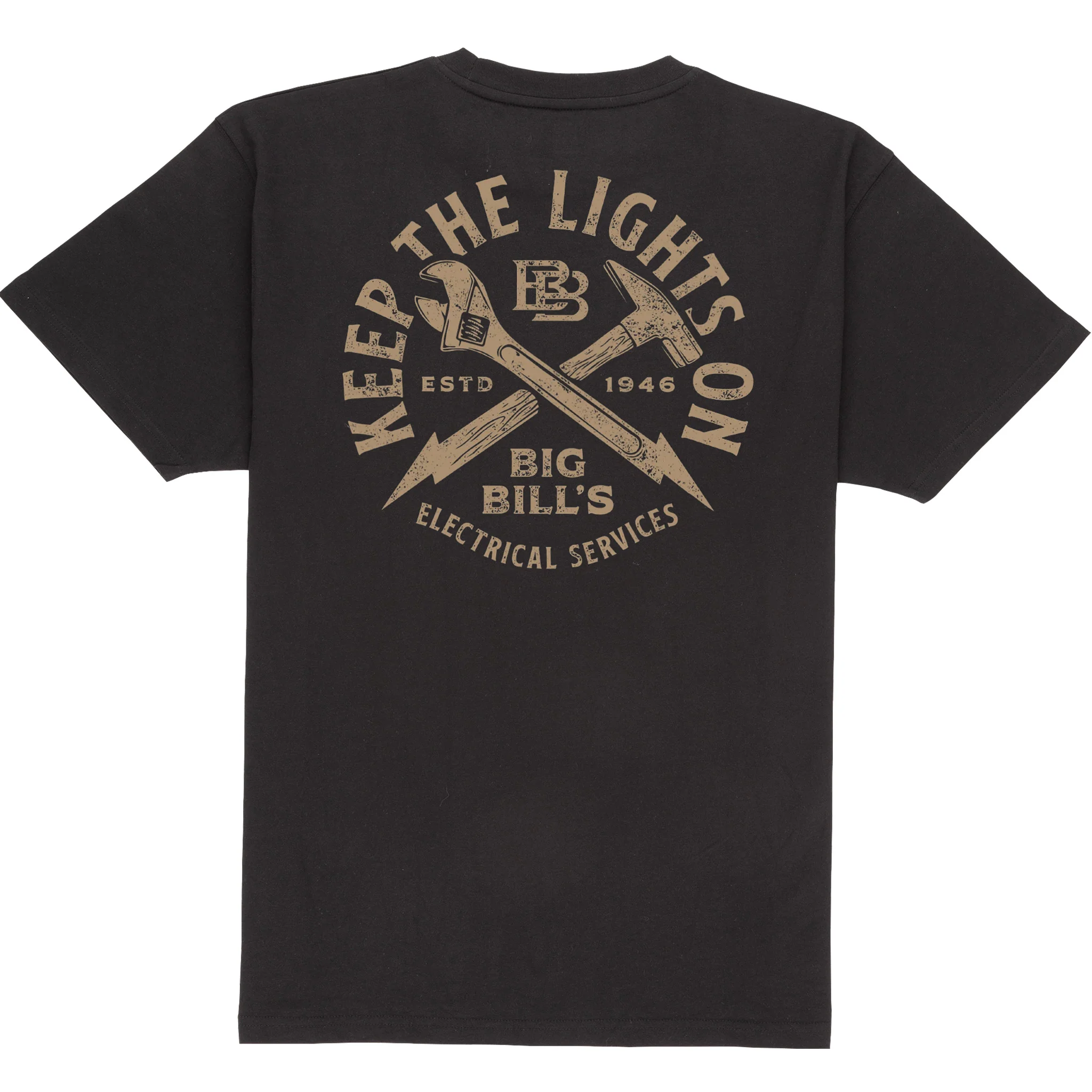 Heavyweight Short-Sleeve Electrical Graphic T-shirt - Black - Image 2