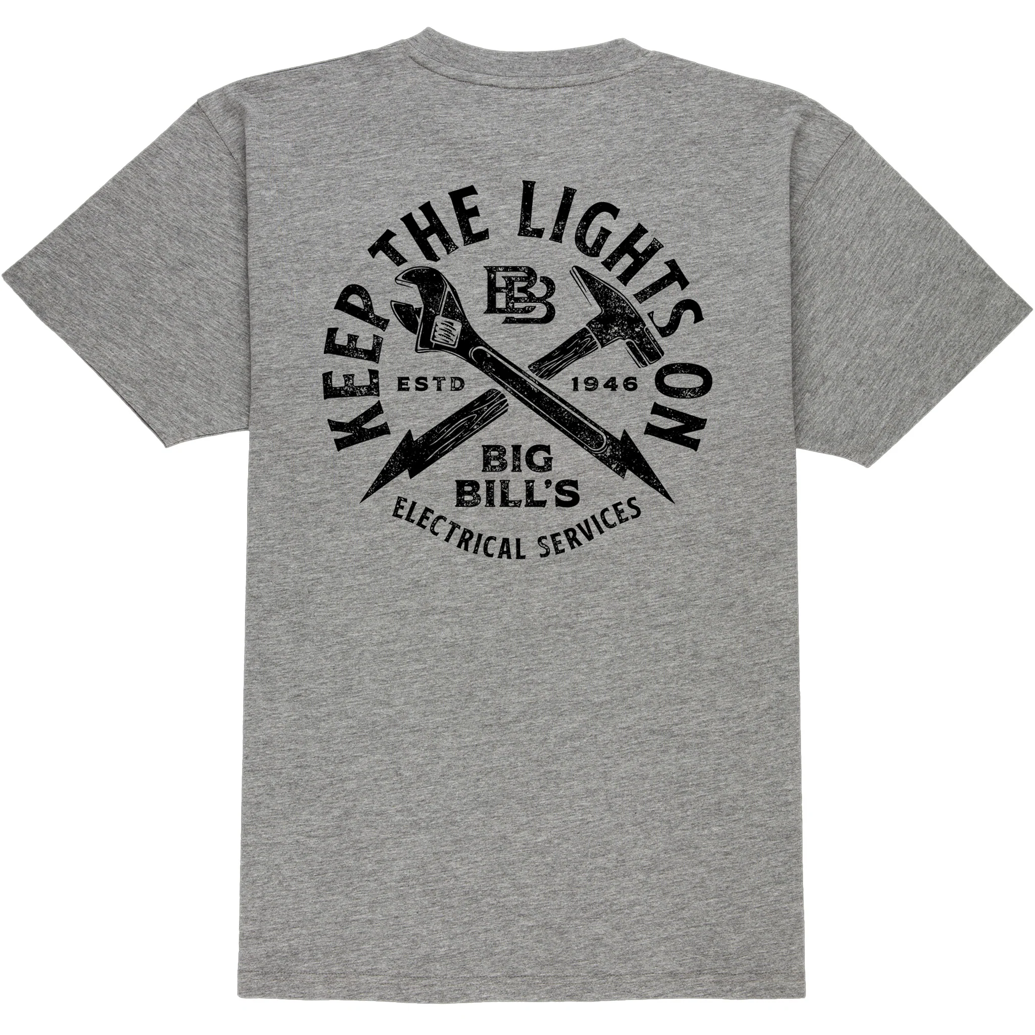 Heavyweight Short-Sleeve Electrical Graphic T-shirt - Gray - Image 2