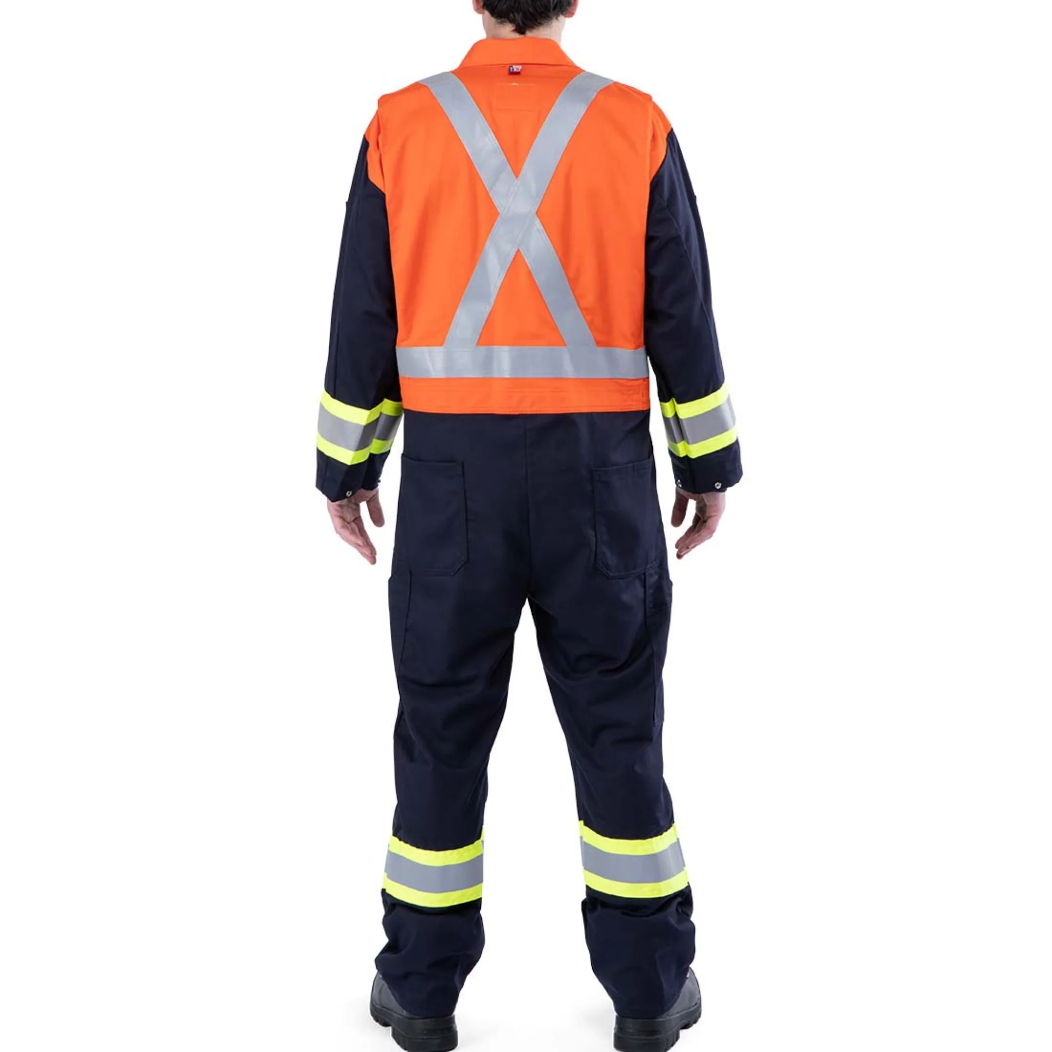 High-Vis Two-Tone Unlined FR Coverall - Orange - Image 2