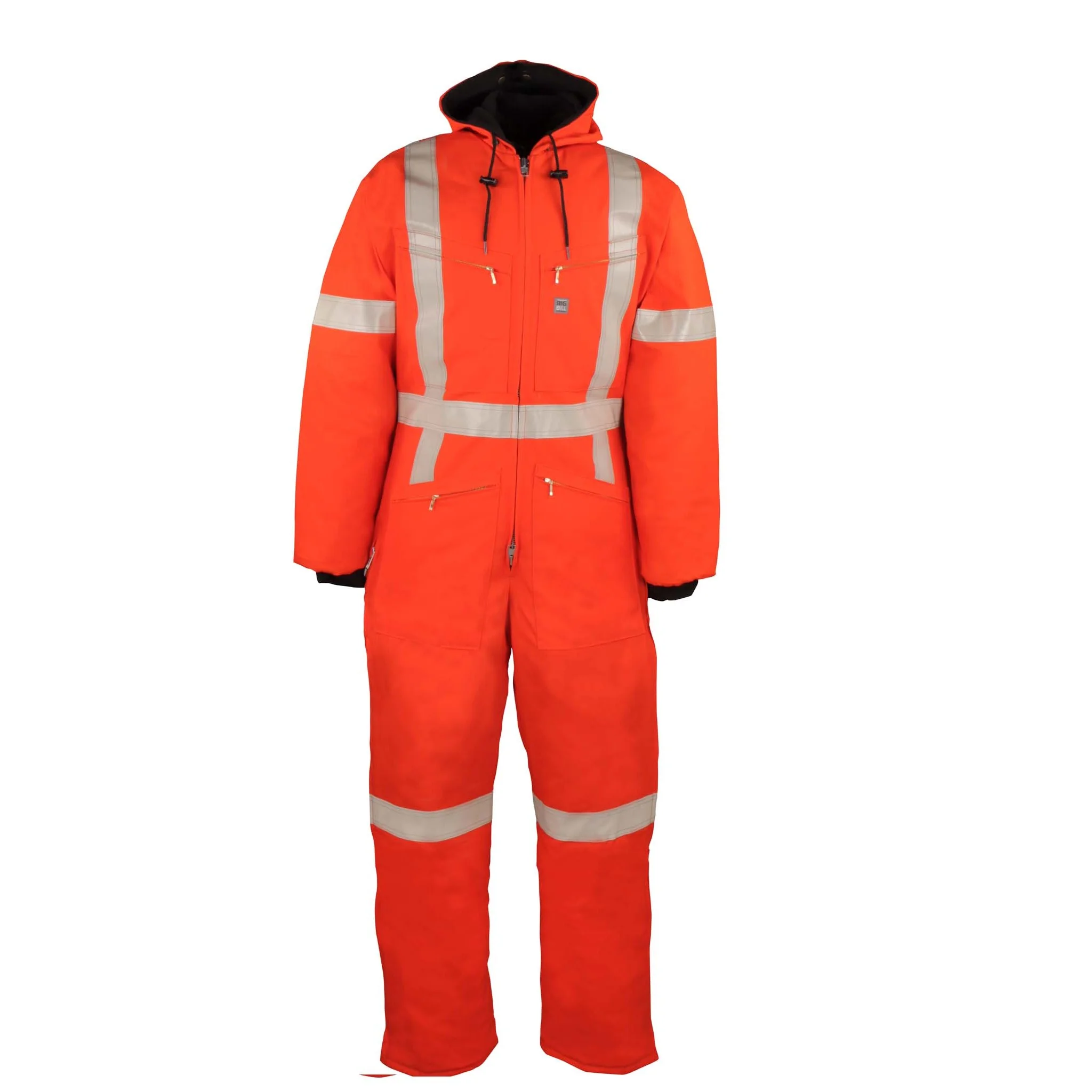High-Visibility Duck Insulated Coverall - Orange - Image 3