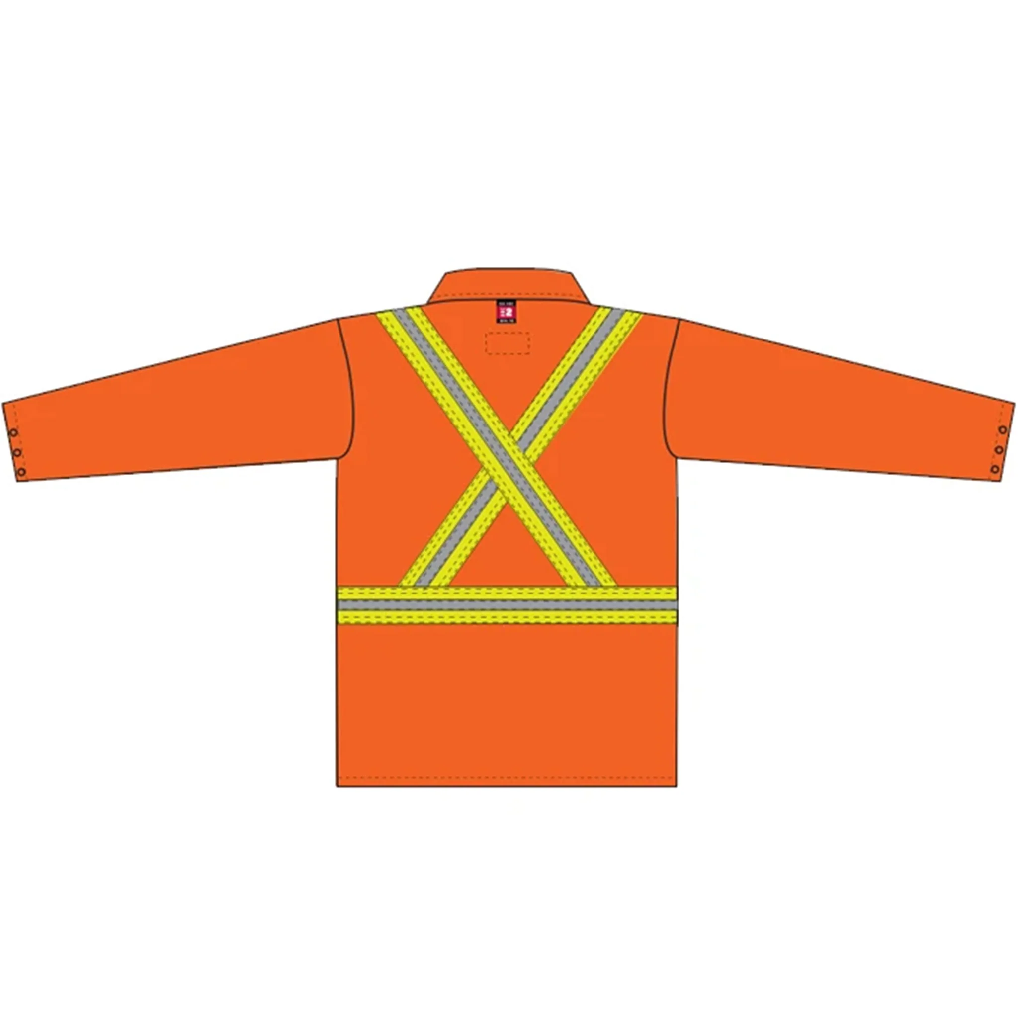 High Visibility FR Lab Coat - Orange - Image 2
