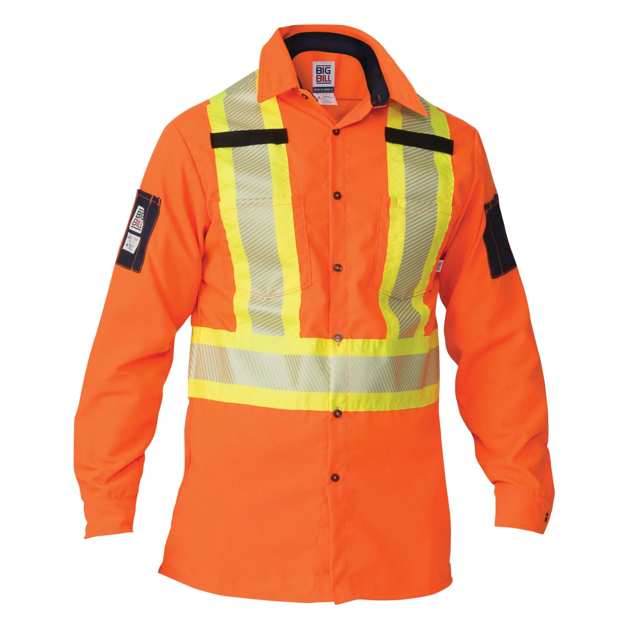 High Visibility Long-Sleeve Ripstop Shirt - Orange
