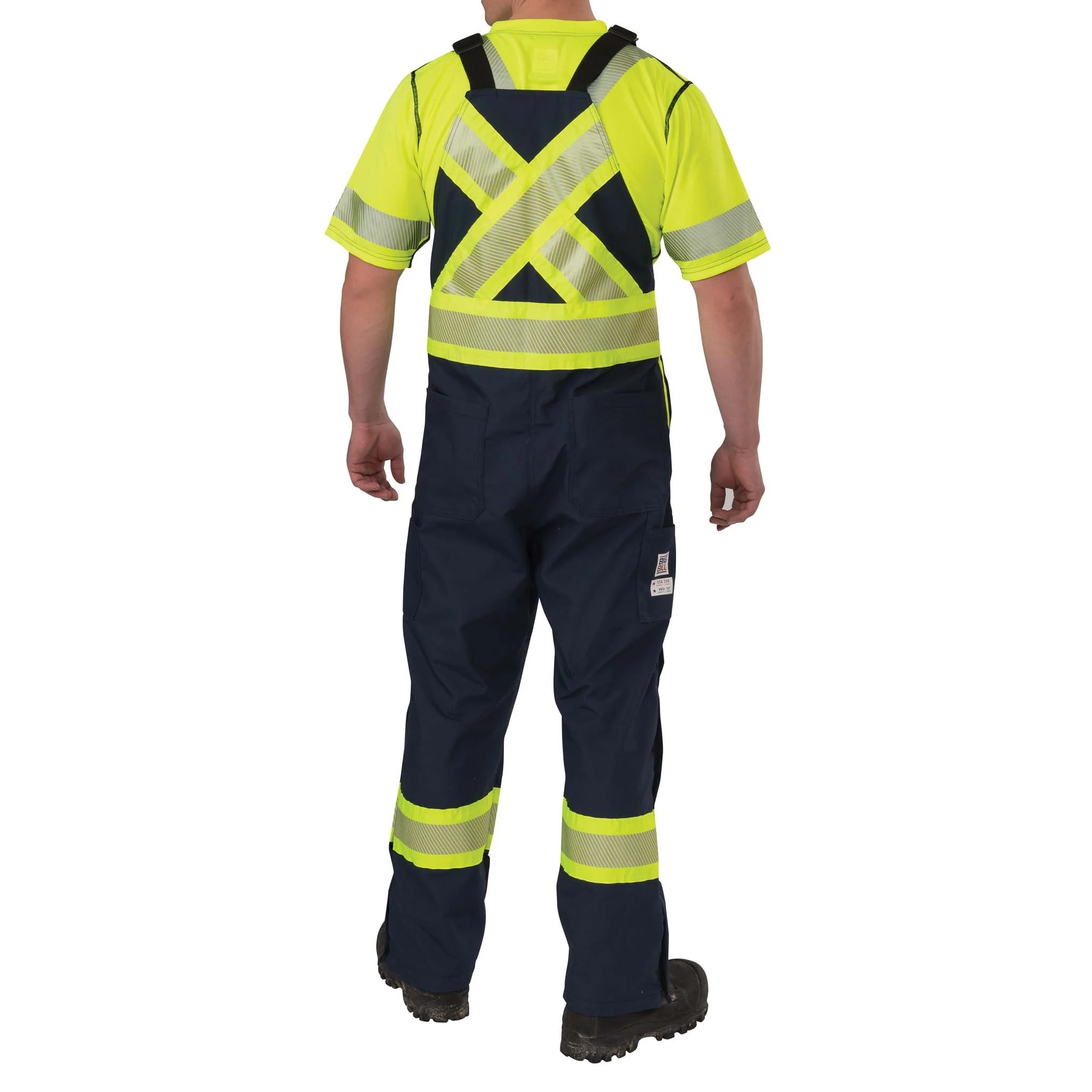 High Visibility Ripstop Bib Overall - Navy - Image 2
