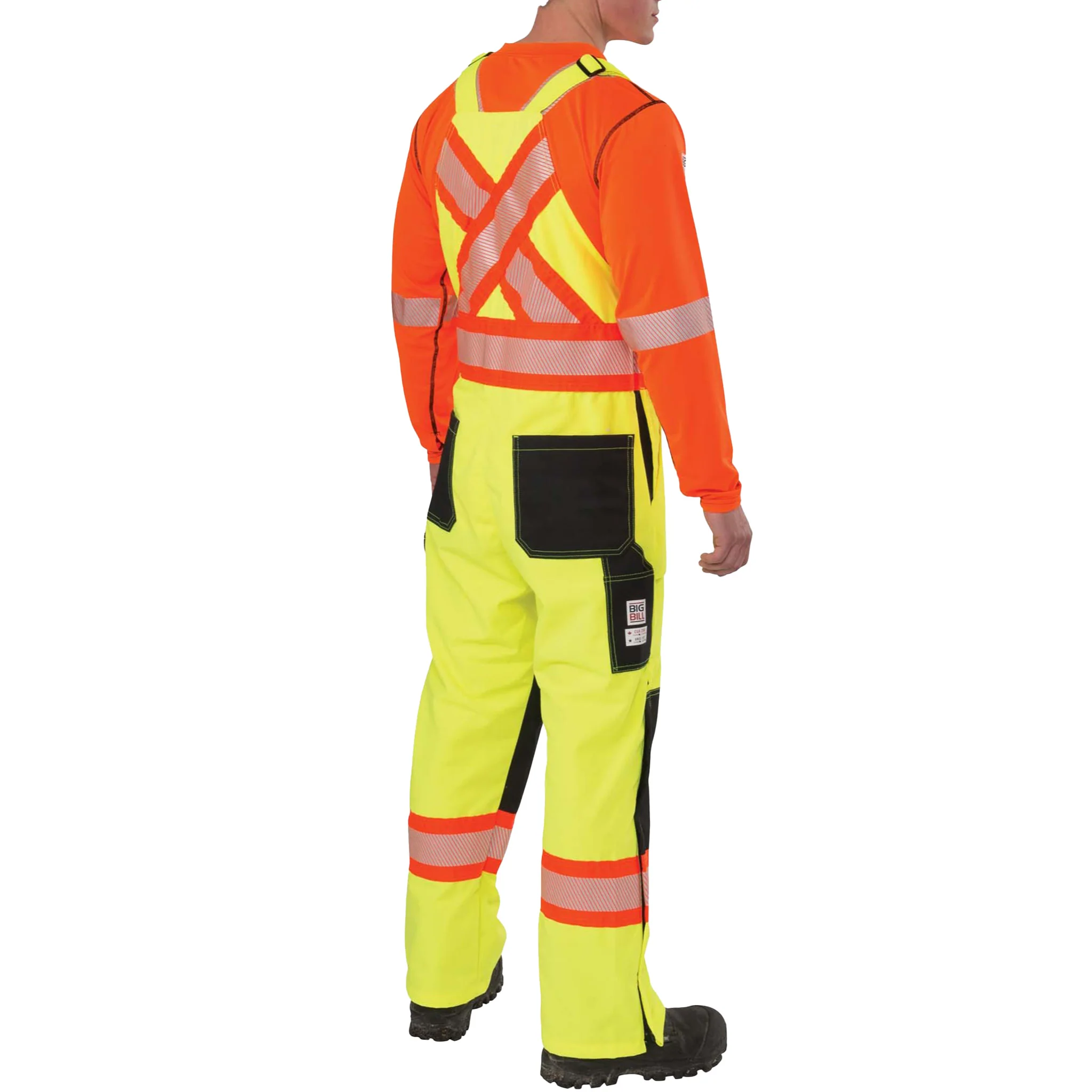 High Visibility Ripstop Bib Overall - Yellow - Image 2