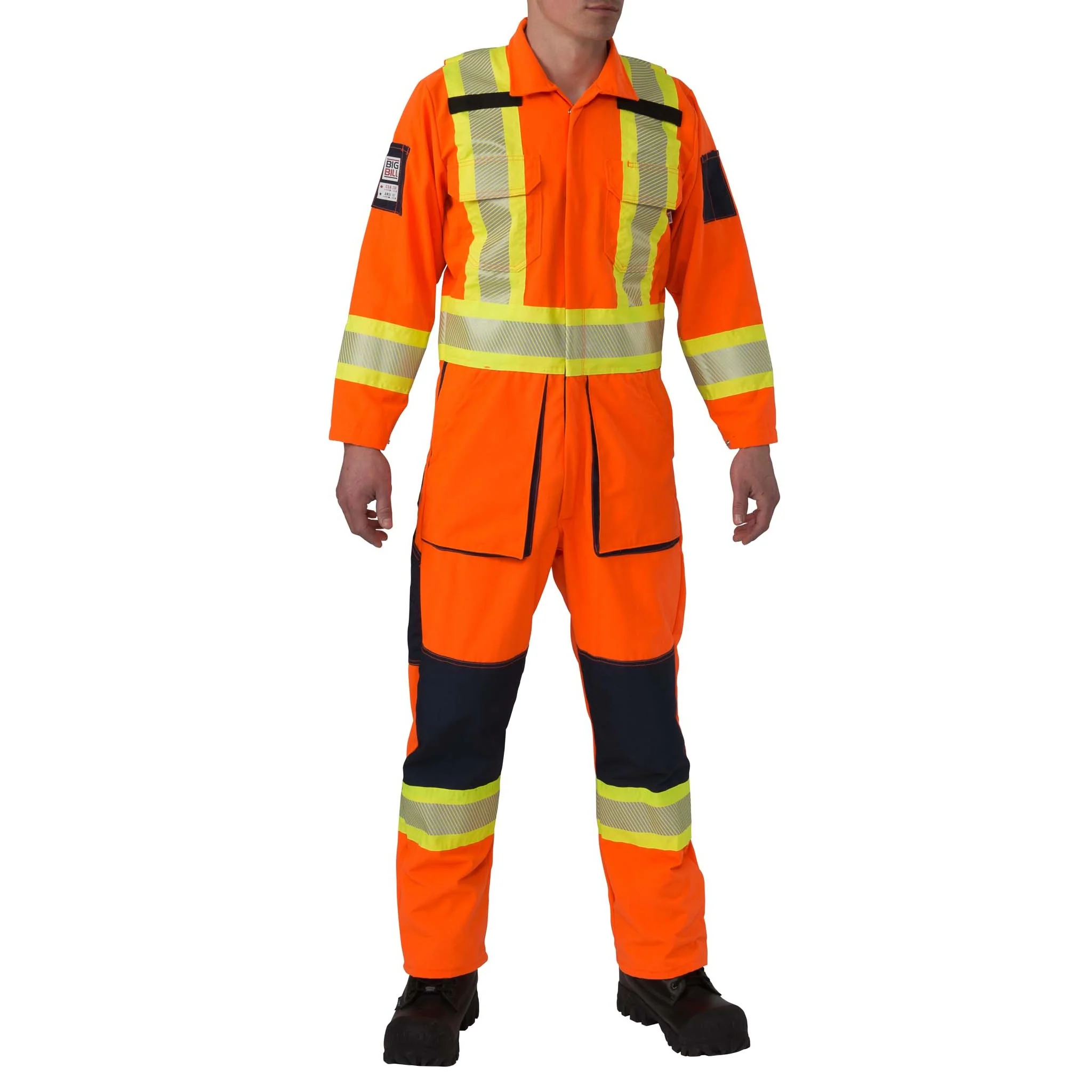 High Visibility Ripstop Coverall - Orange - Image 3