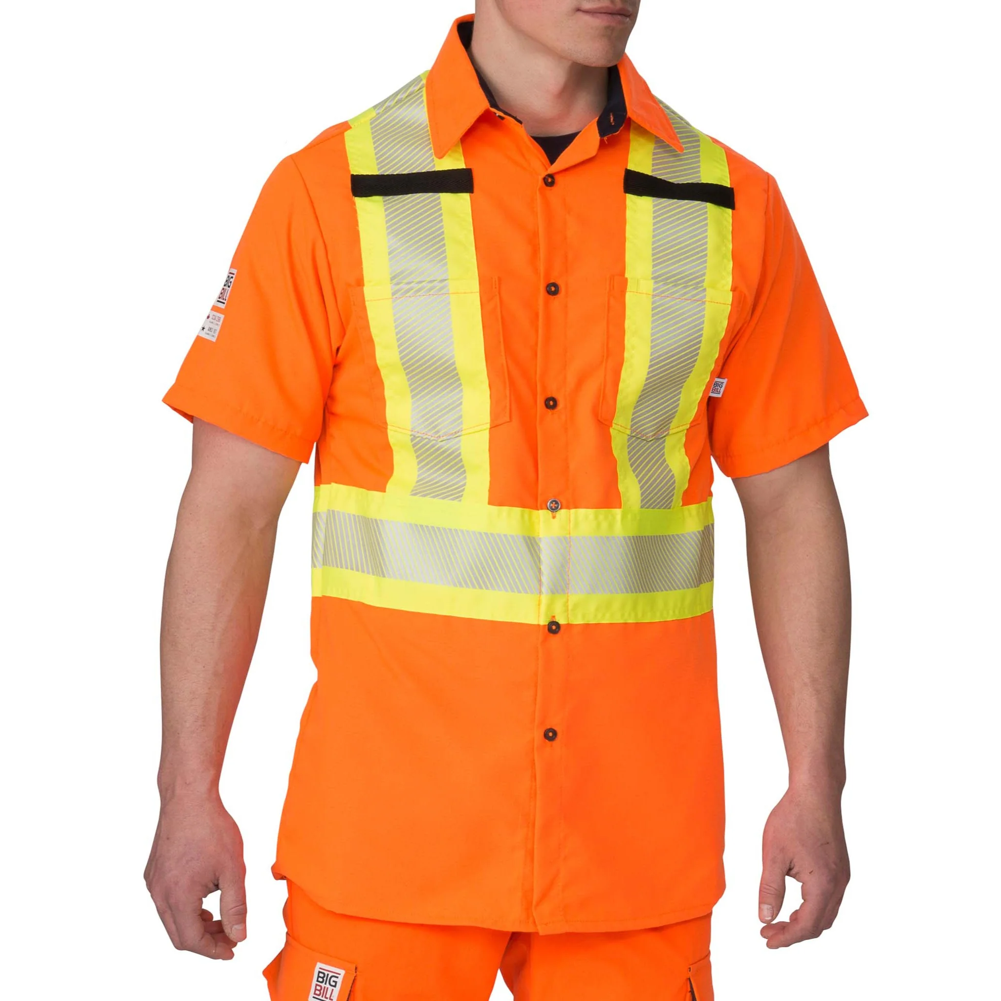 High Visibility Short-Sleeve Ripstop Shirt - Orange