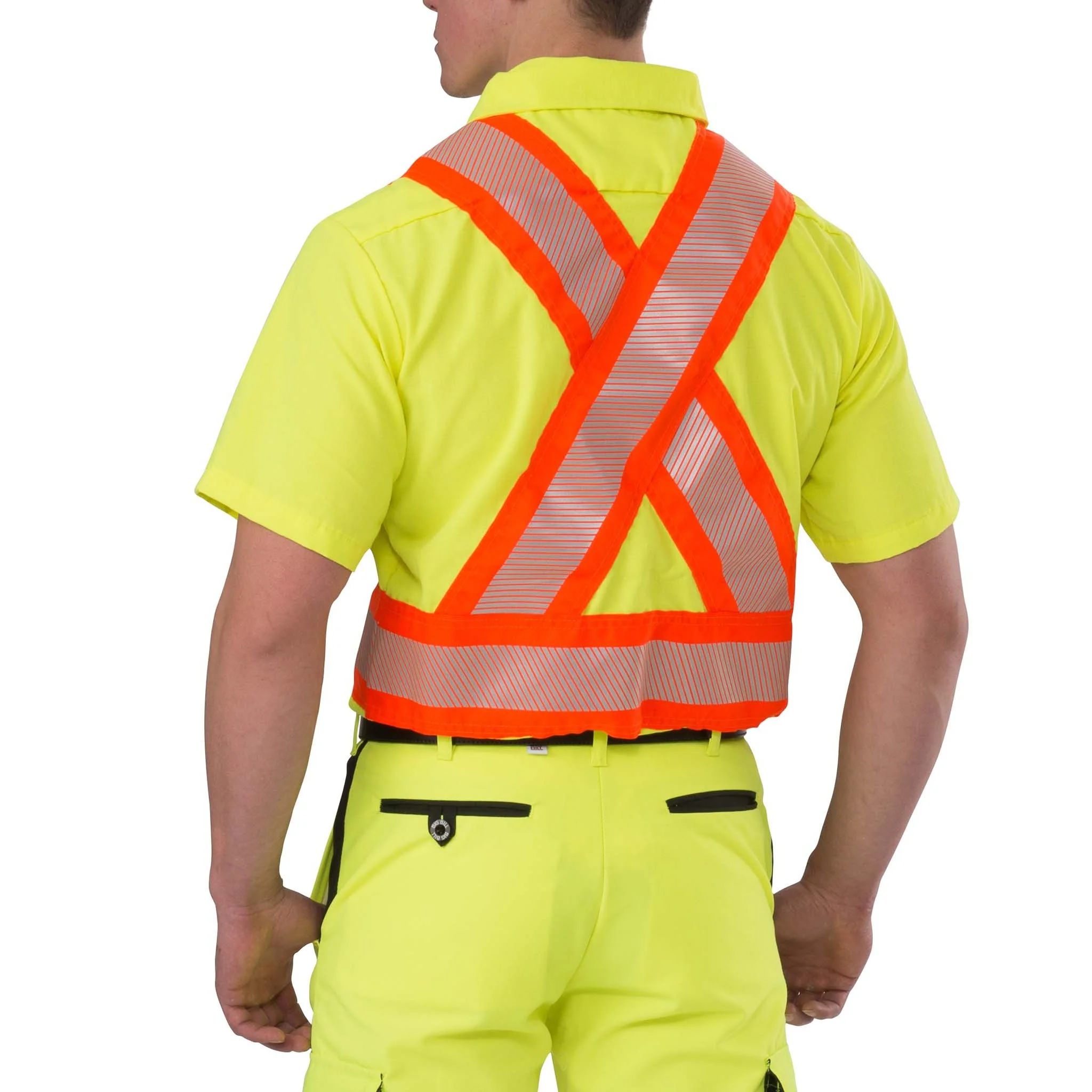 High Visibility Short-Sleeve Ripstop Shirt - Yellow - Image 2