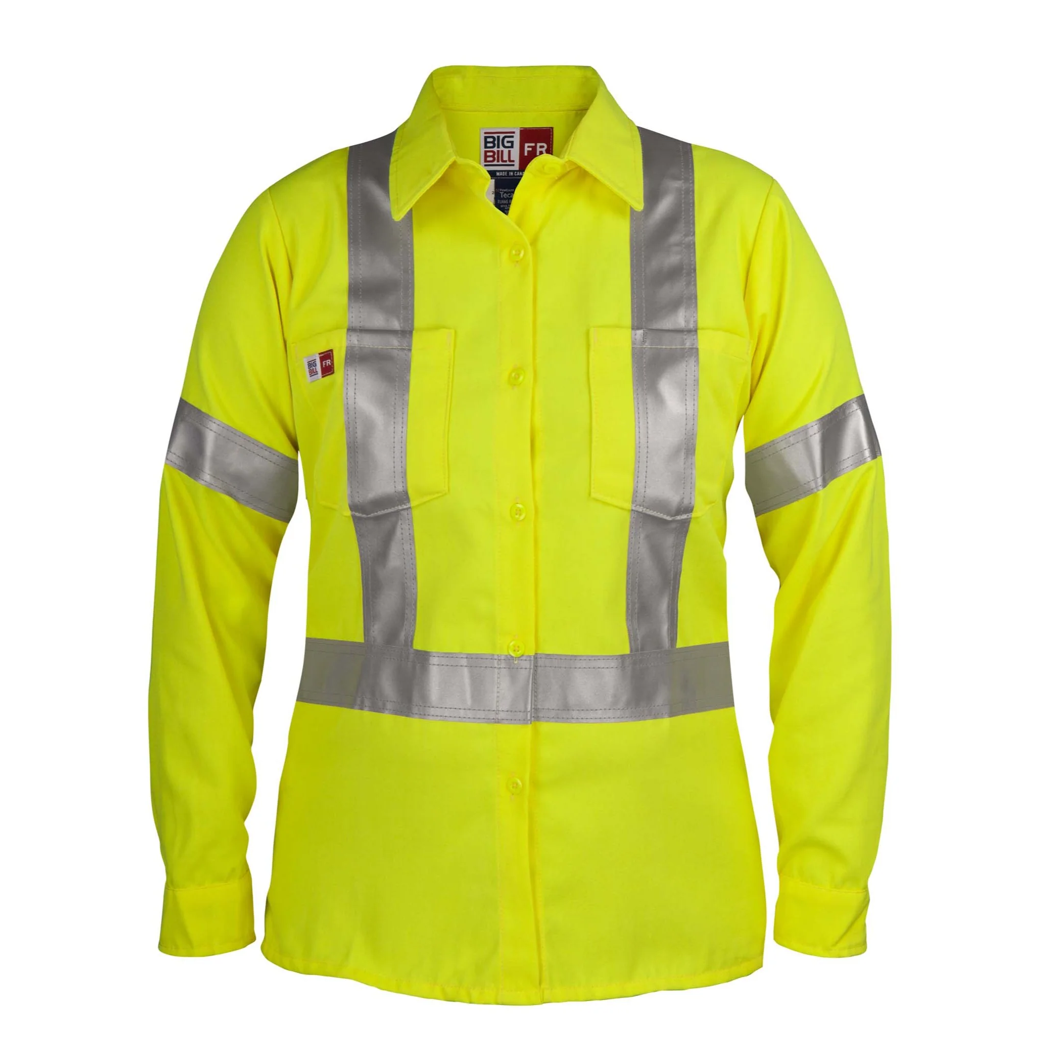 High Visibility Women's Dress Shirt - Yellow