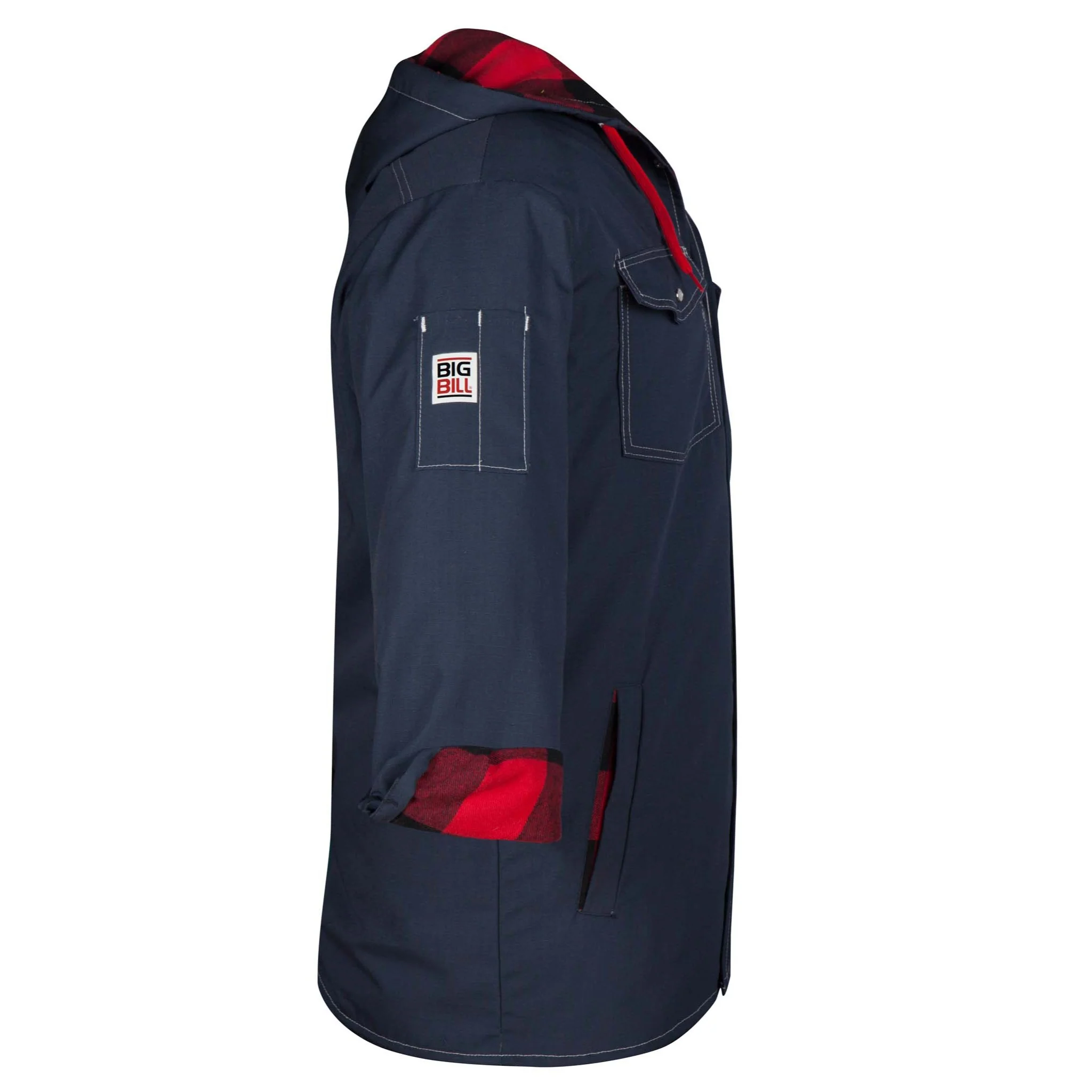 Lined Ripstop Work Shirt - Navy - Image 3