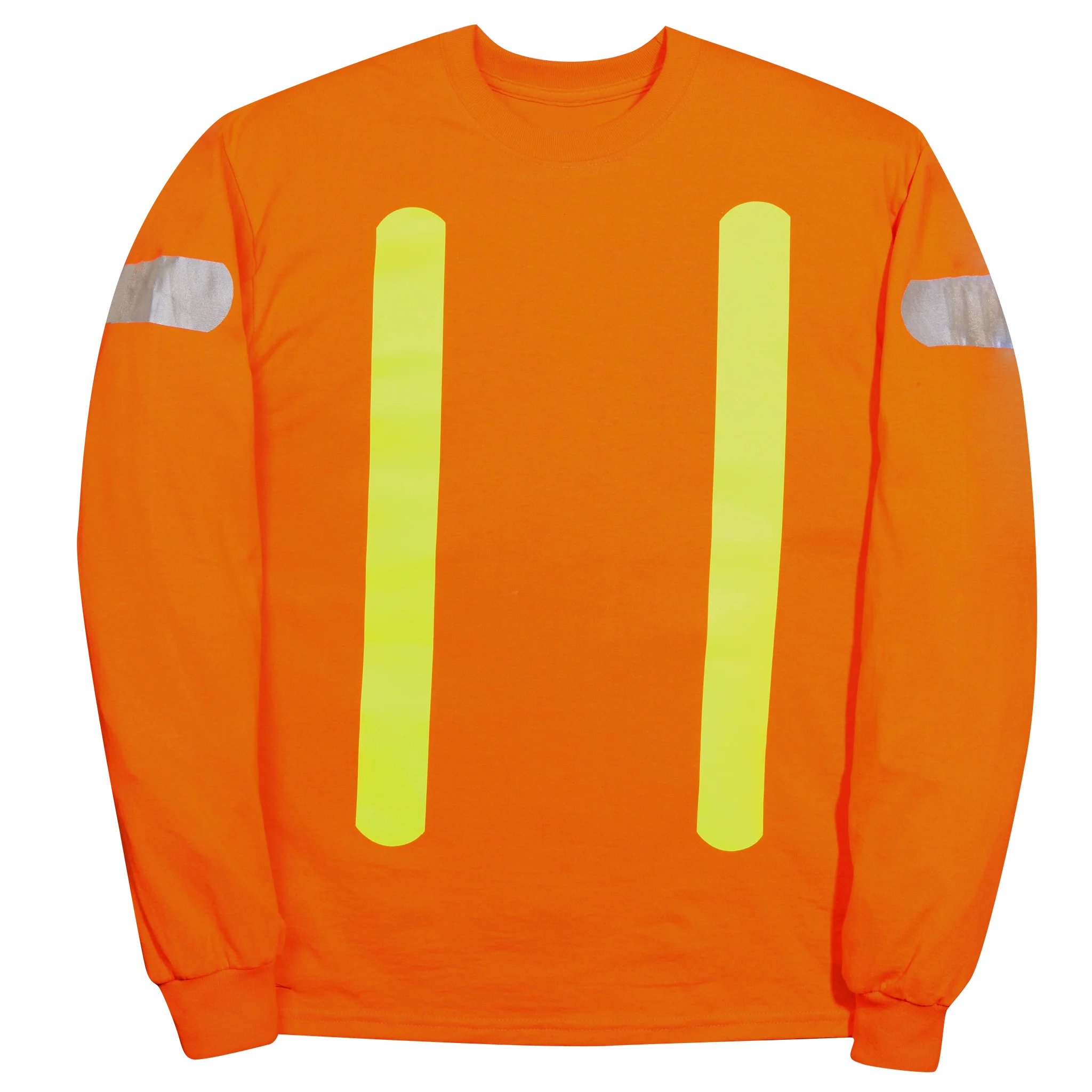 Long-Sleeve T-Shirt with Reflective Material - Orange