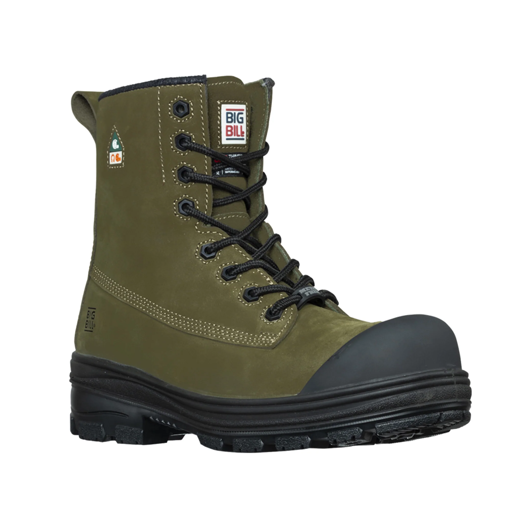 Men’s Original Metal Free Work Boots 8" - Military olive green - Image 3