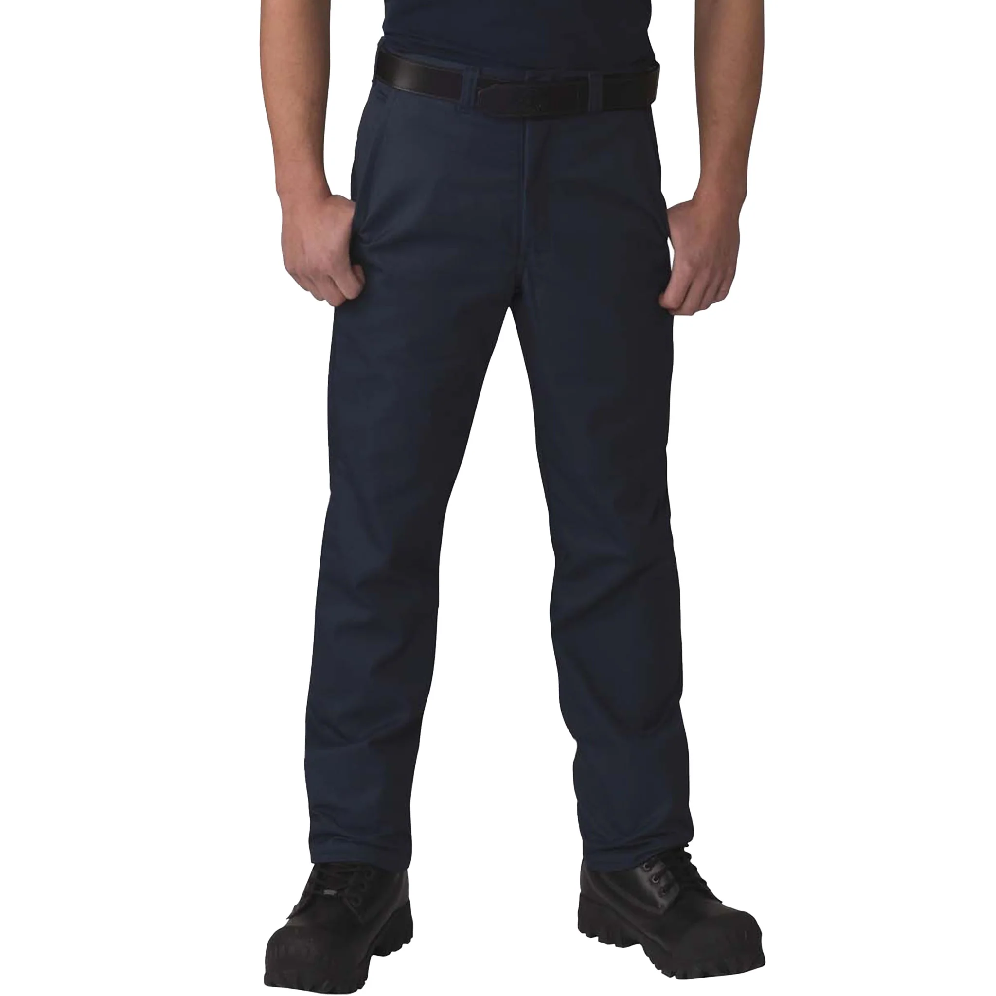 Micro Fleece Lined Work Pants - Navy - Image 3
