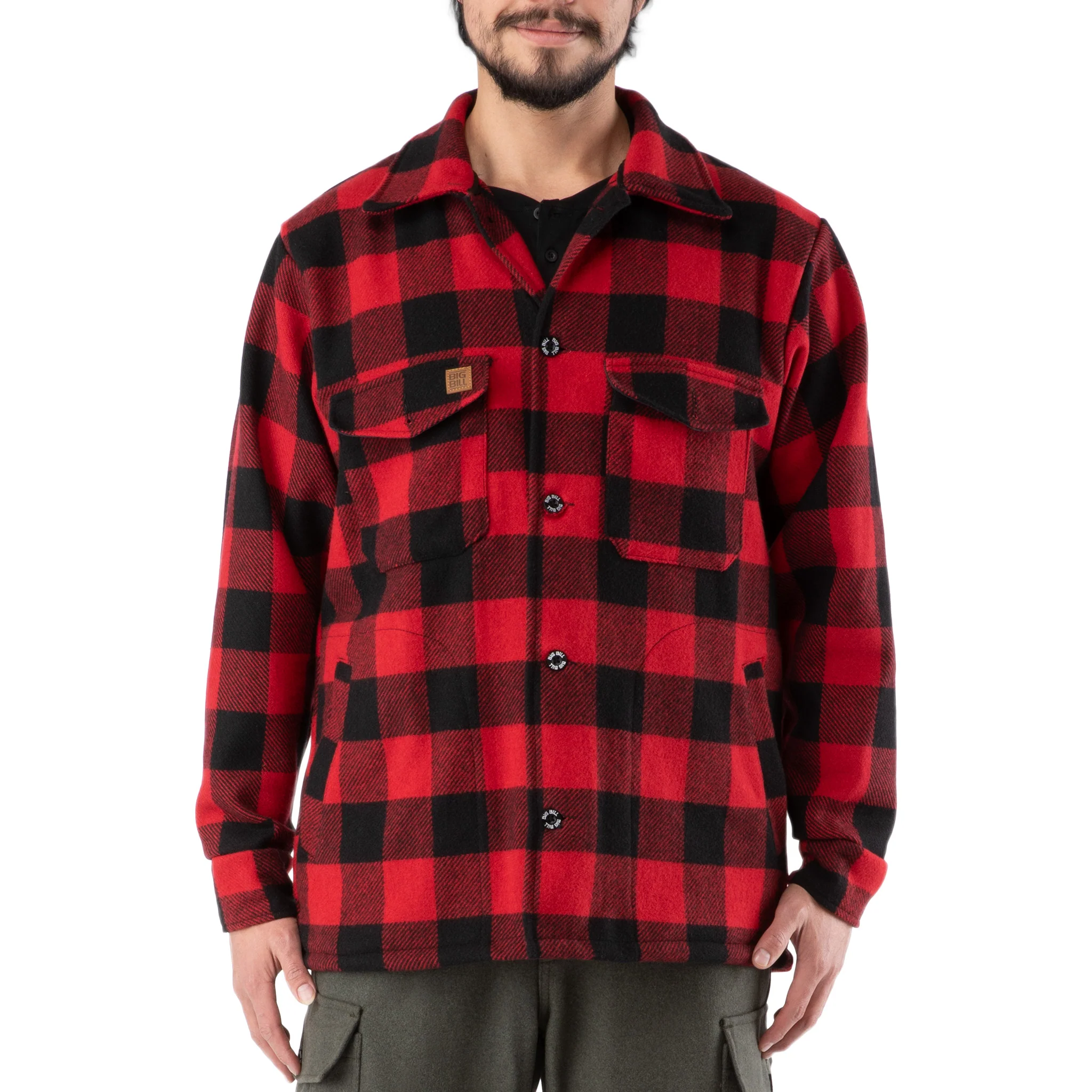 Plaid RED Wool Jacket - Red