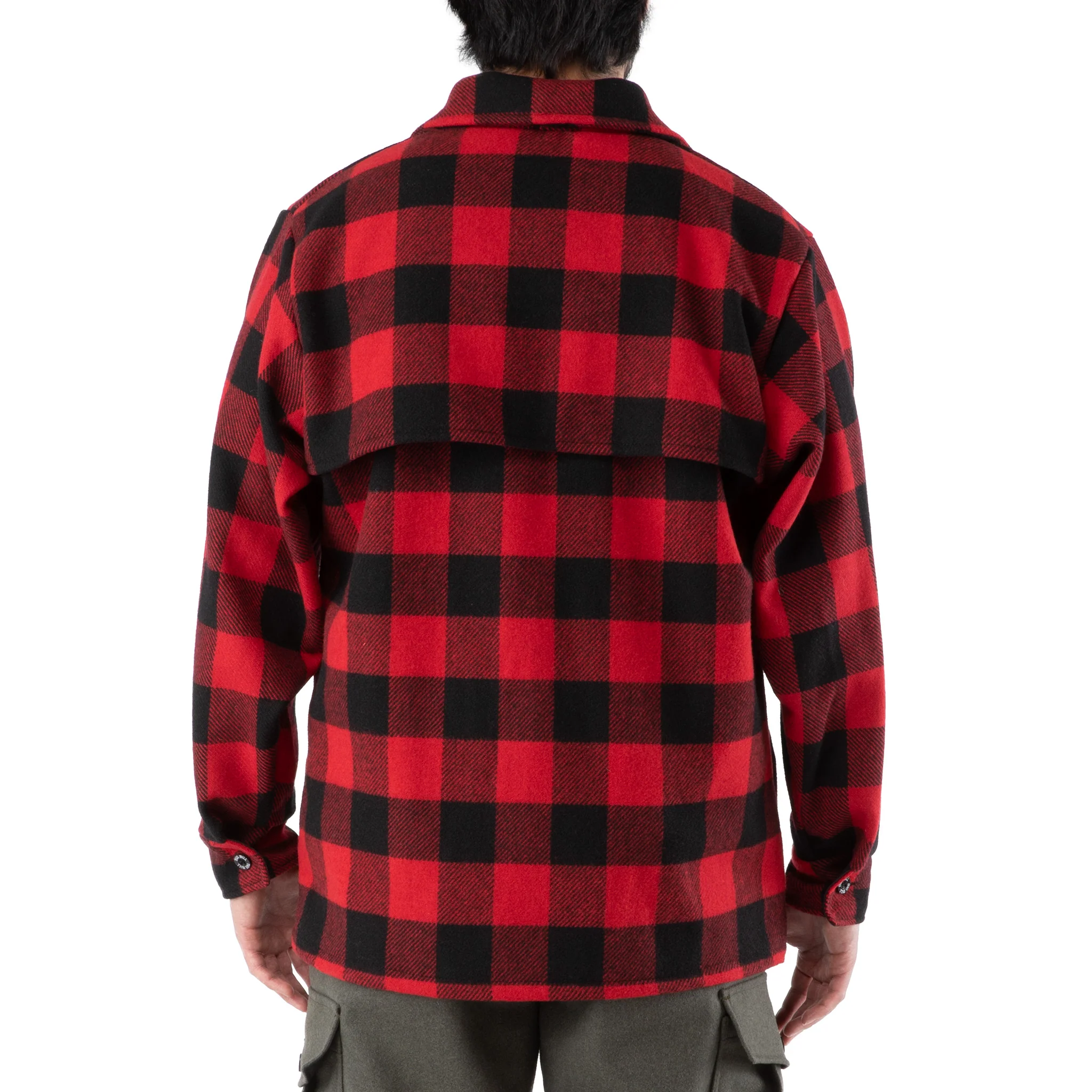 Plaid RED Wool Jacket - Red - Image 2