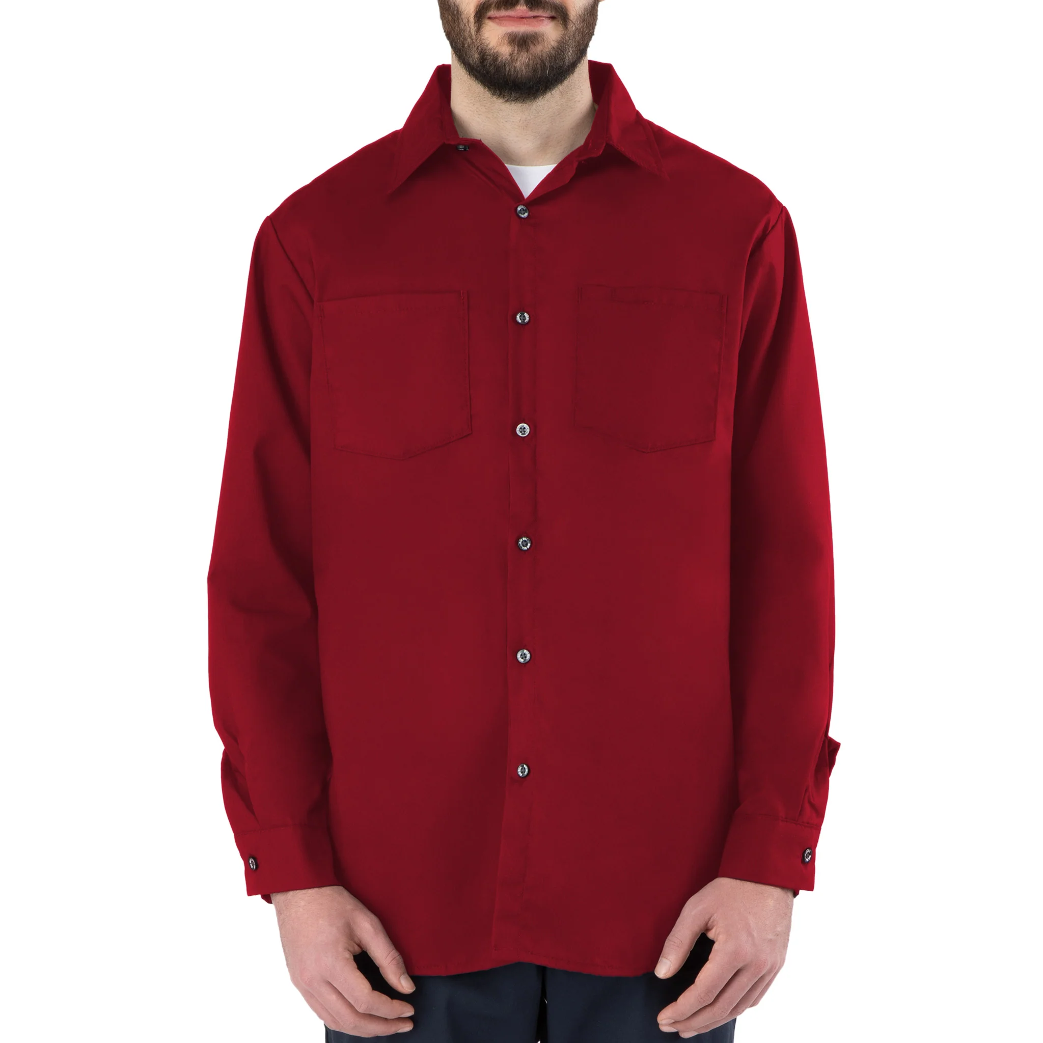 Poplin Long-Sleeve Industrial Work Shirt - Image 4