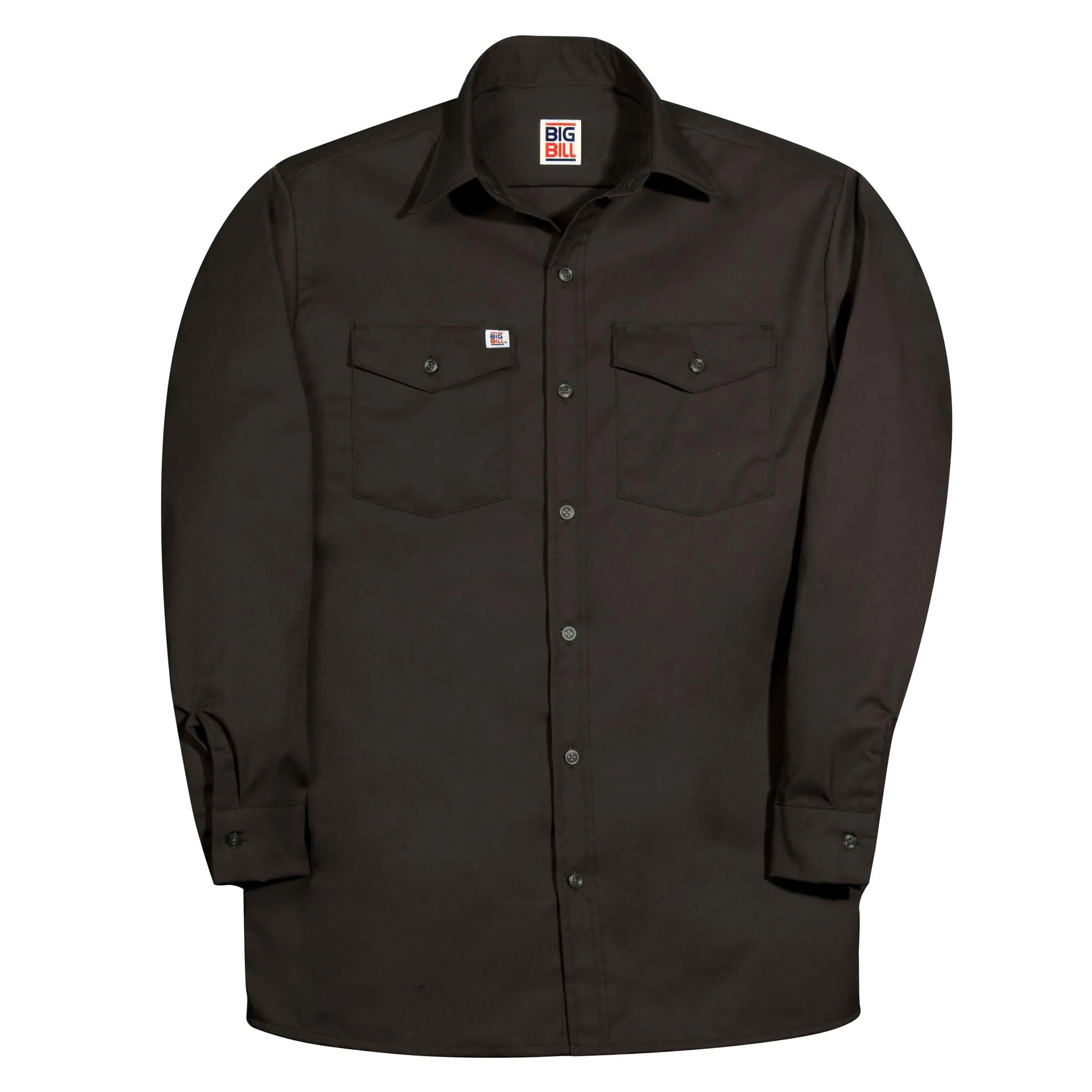 Premium Long-Sleeve Work Shirt - Brown