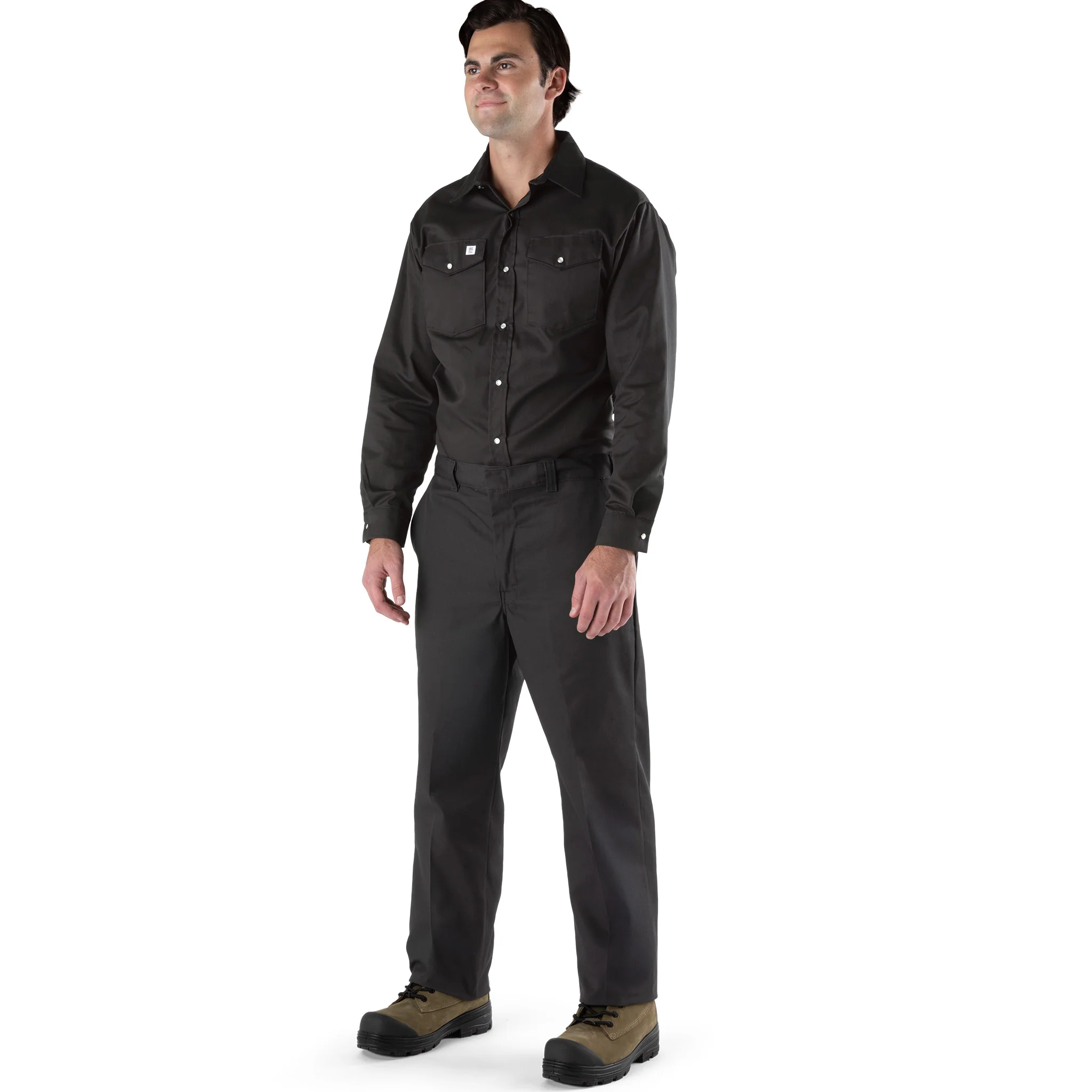 Premium Regular Fit Work Pants - Black - Image 3