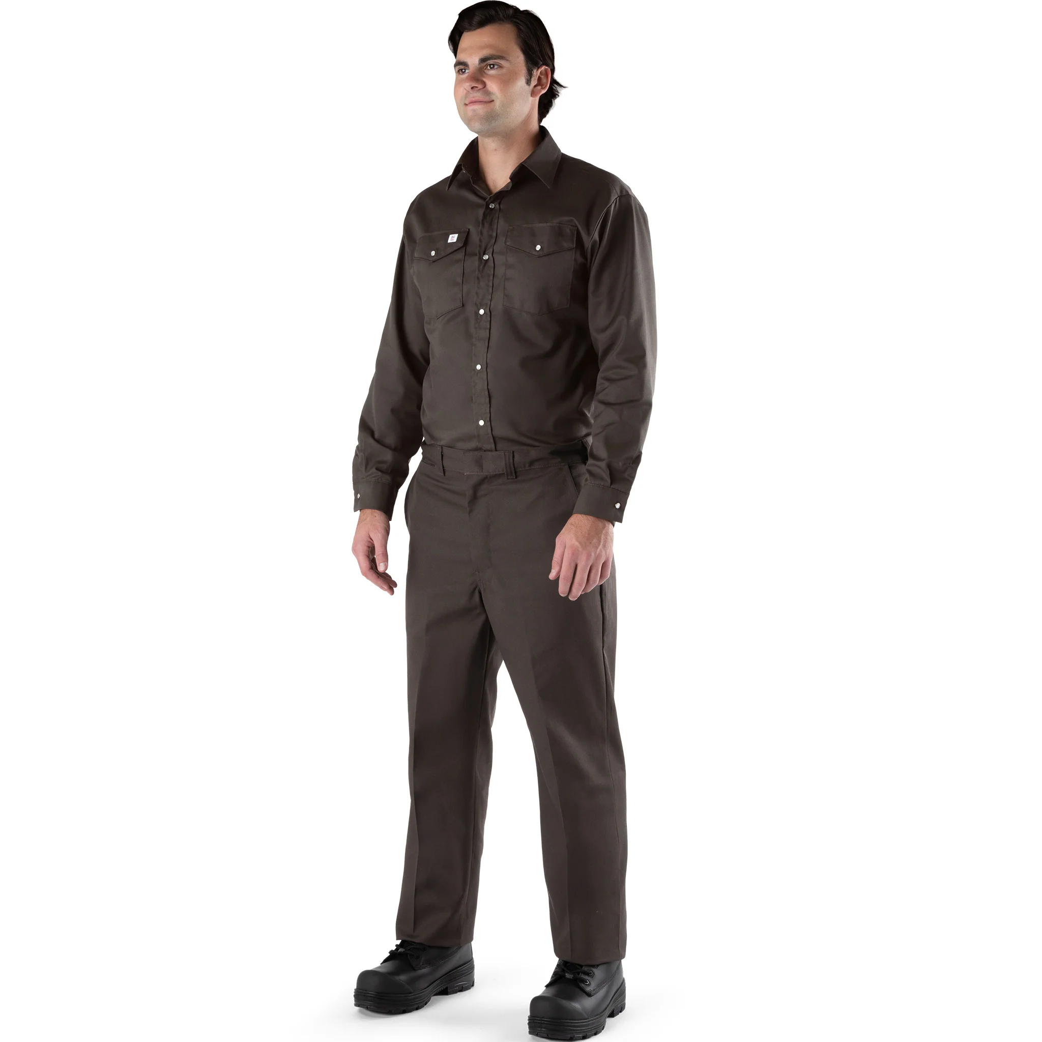 Premium Regular Fit Work Pants - Brown - Image 3