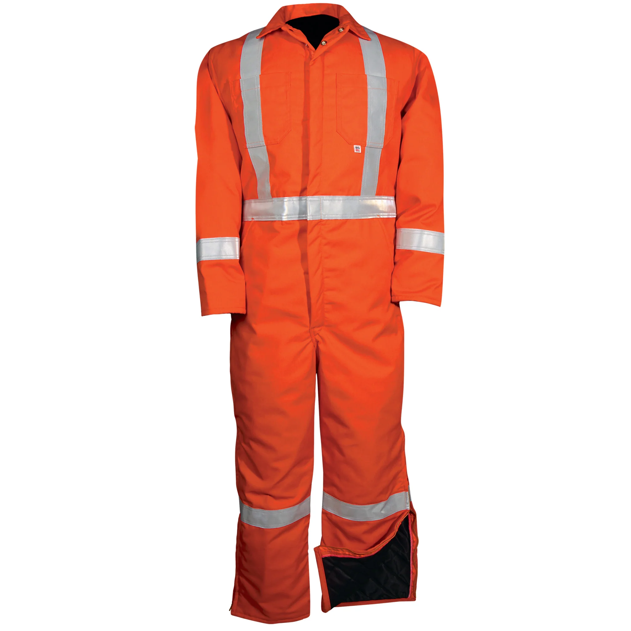 Premium Twill Insulated Coverall with Reflective Material - Orange