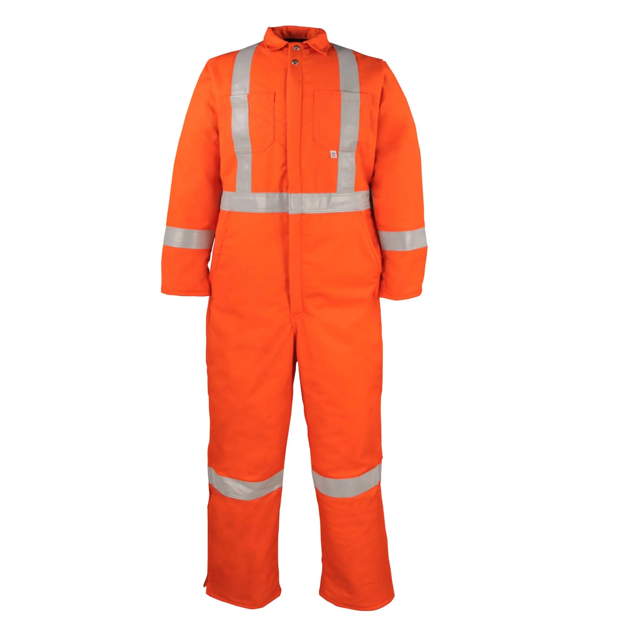 Premium Twill Insulated Coverall with Reflective Material - Orange - Image 3