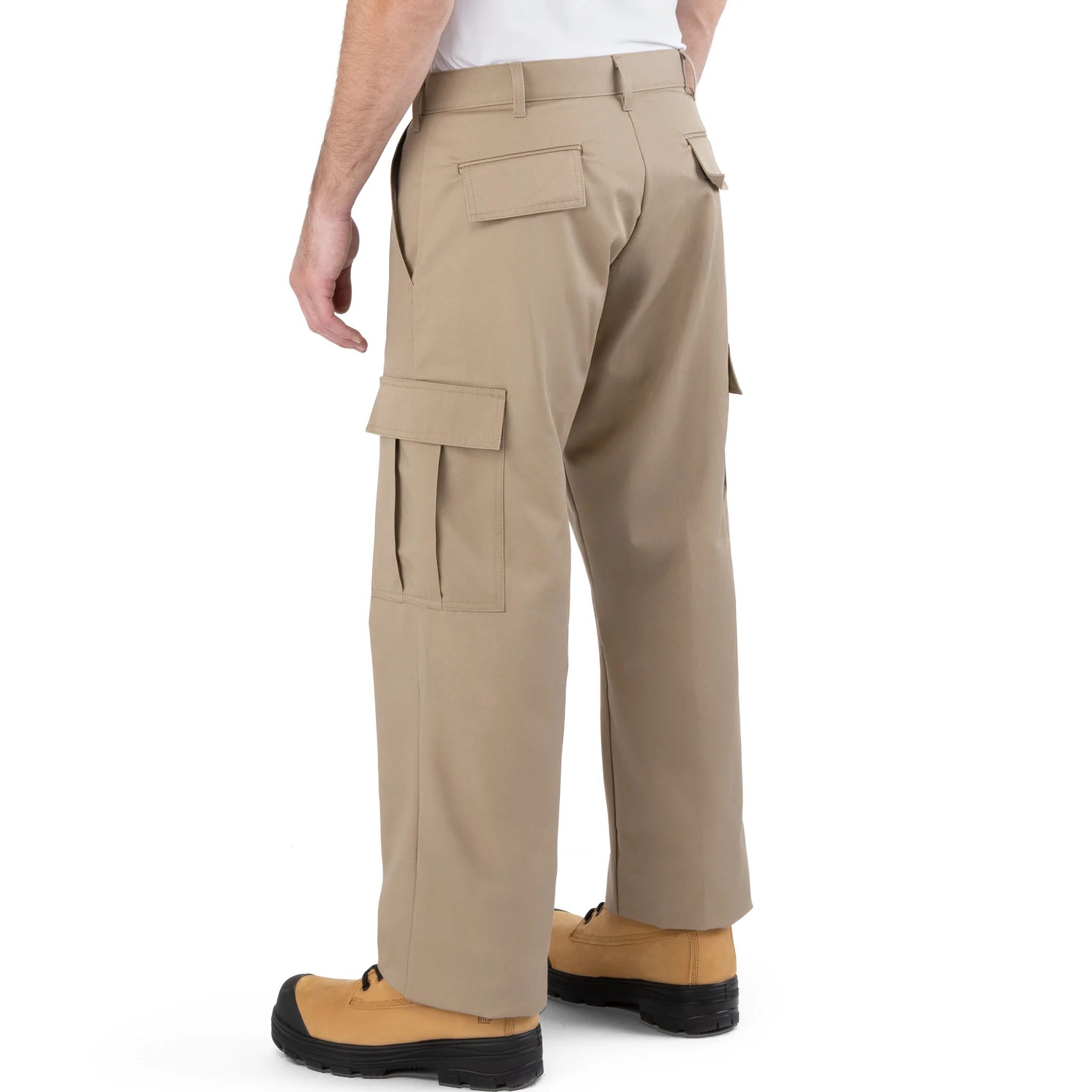 Relaxed Fit Wrinkle Free Cargo Pants - Khaki - Image 2