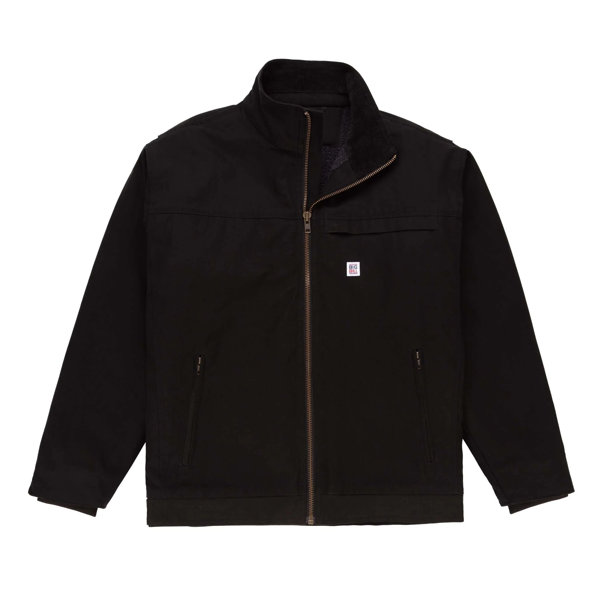 Sherpa-Lined Duck Jacket - Black