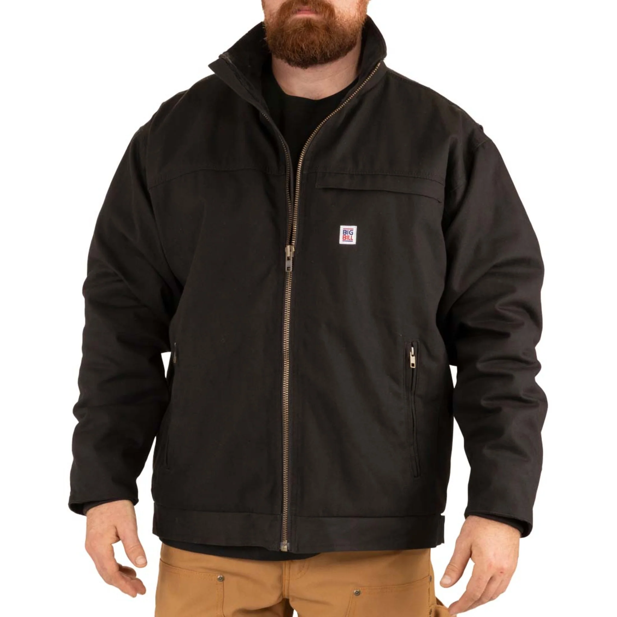 Sherpa-Lined Duck Jacket - Black - Image 3