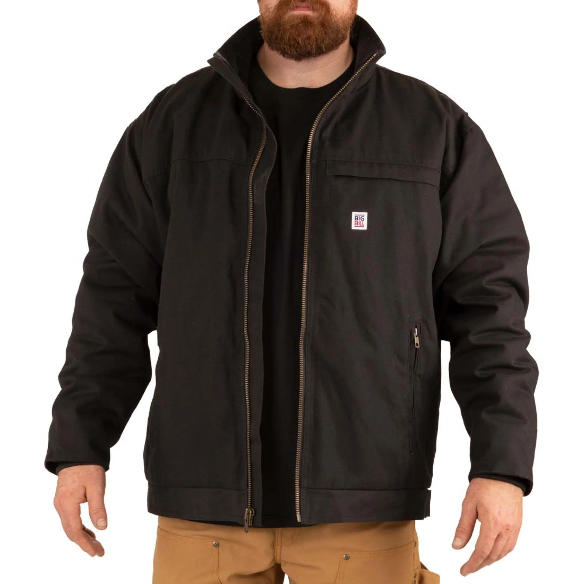 Sherpa-Lined Duck Jacket - Black - Image 4