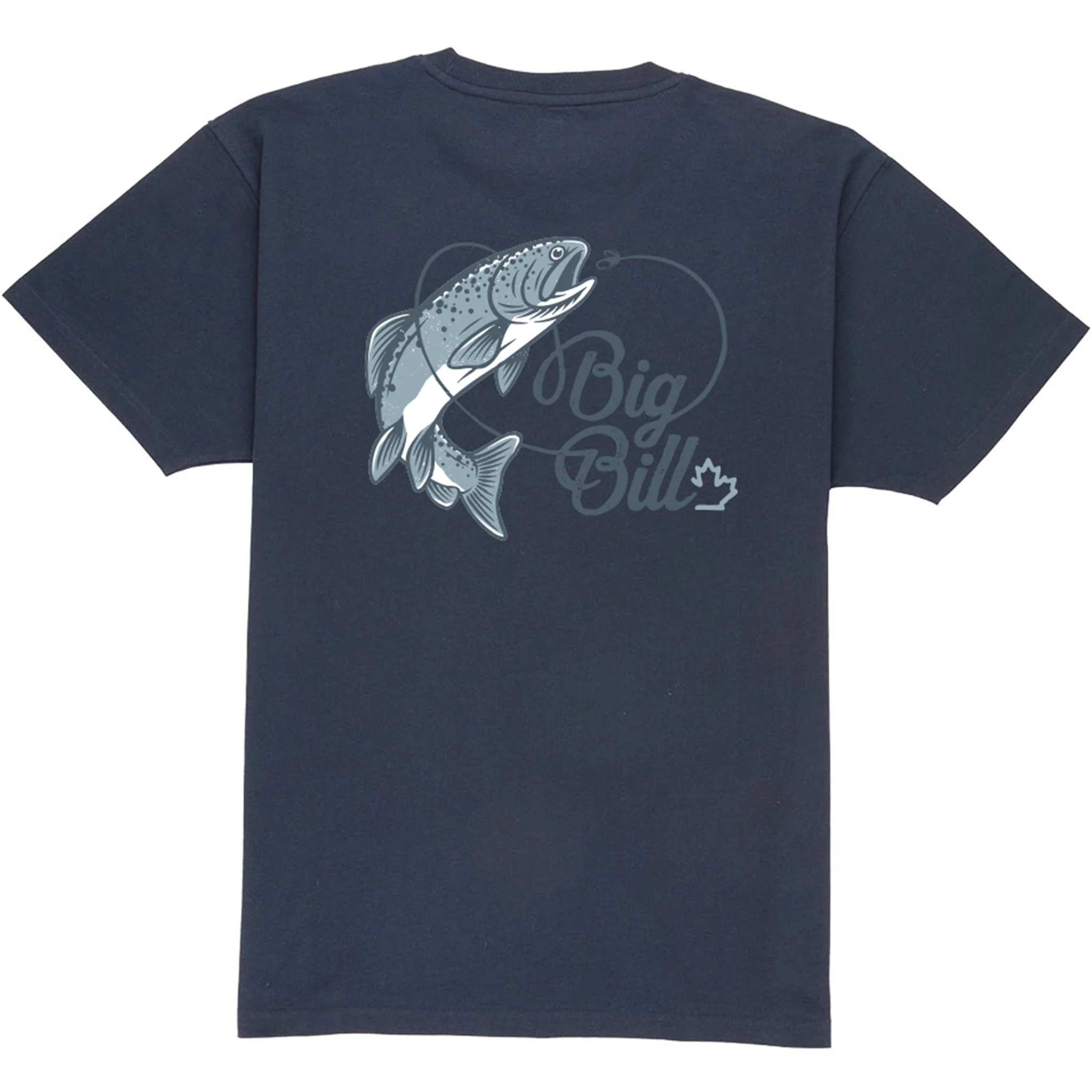 Short-Sleeve Fishing Graphic T-shirt - Navy - Image 2