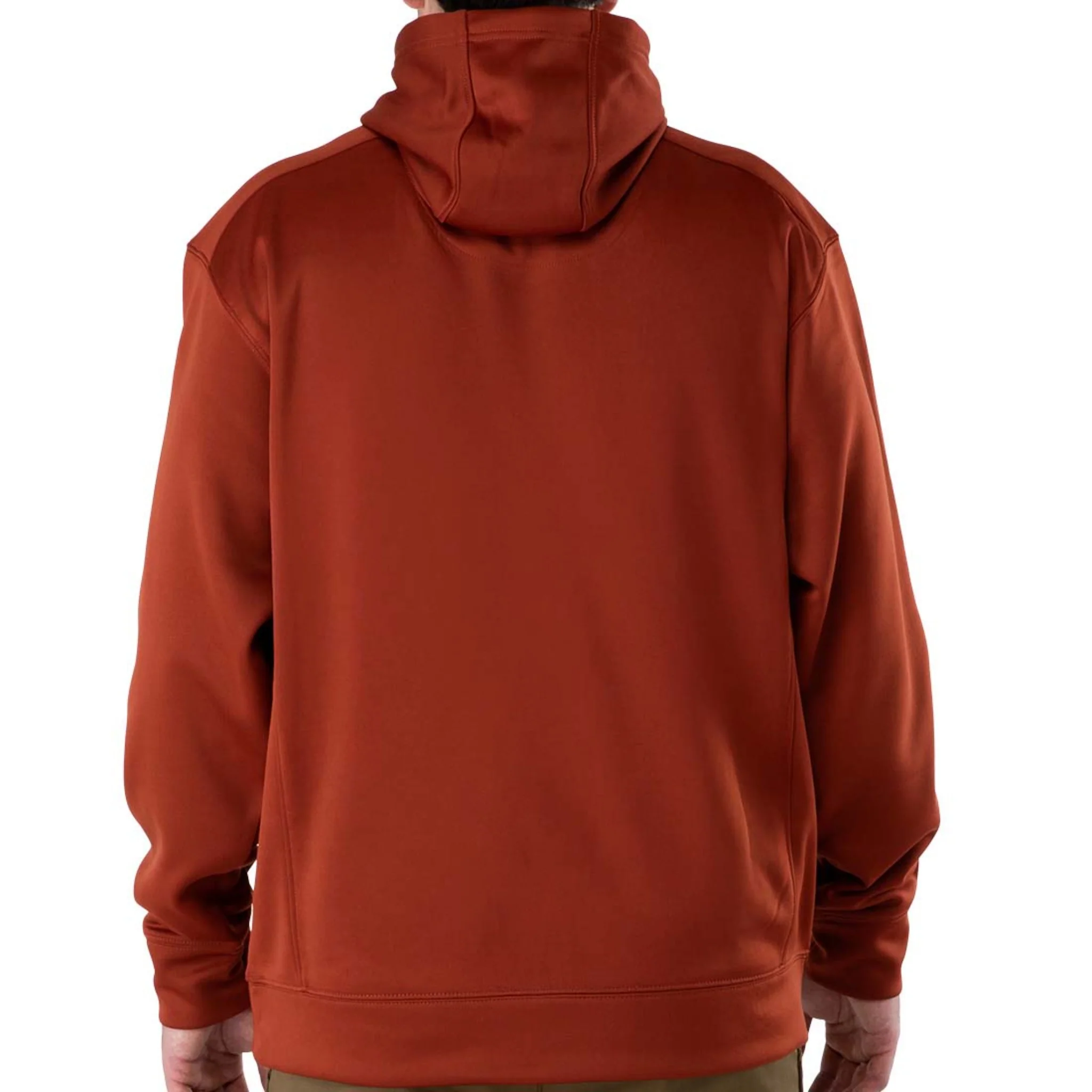 Technical Fleece Pullover Hoodie with Graphic Logo - Fired brick - Image 4
