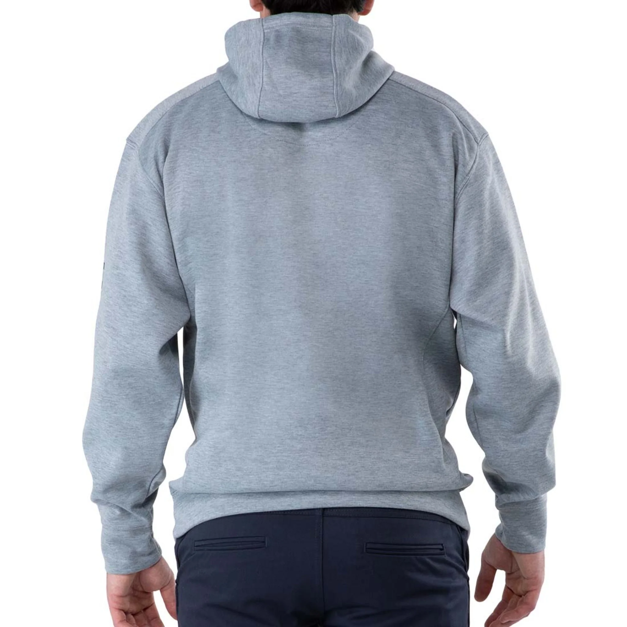 Technical Fleece Pullover Hoodie with Graphic Logo - Gray - Image 4