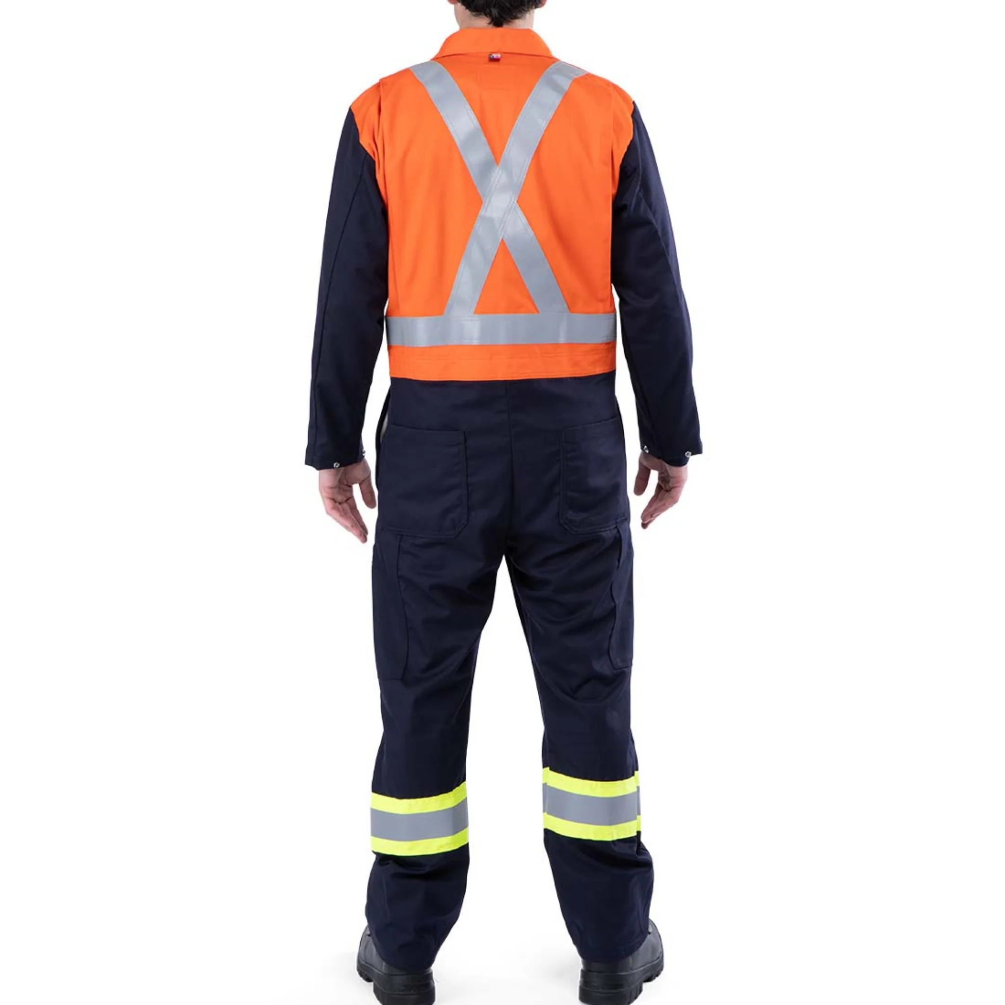 Unlined FR Two-Tone Coverall - Orange - Image 2