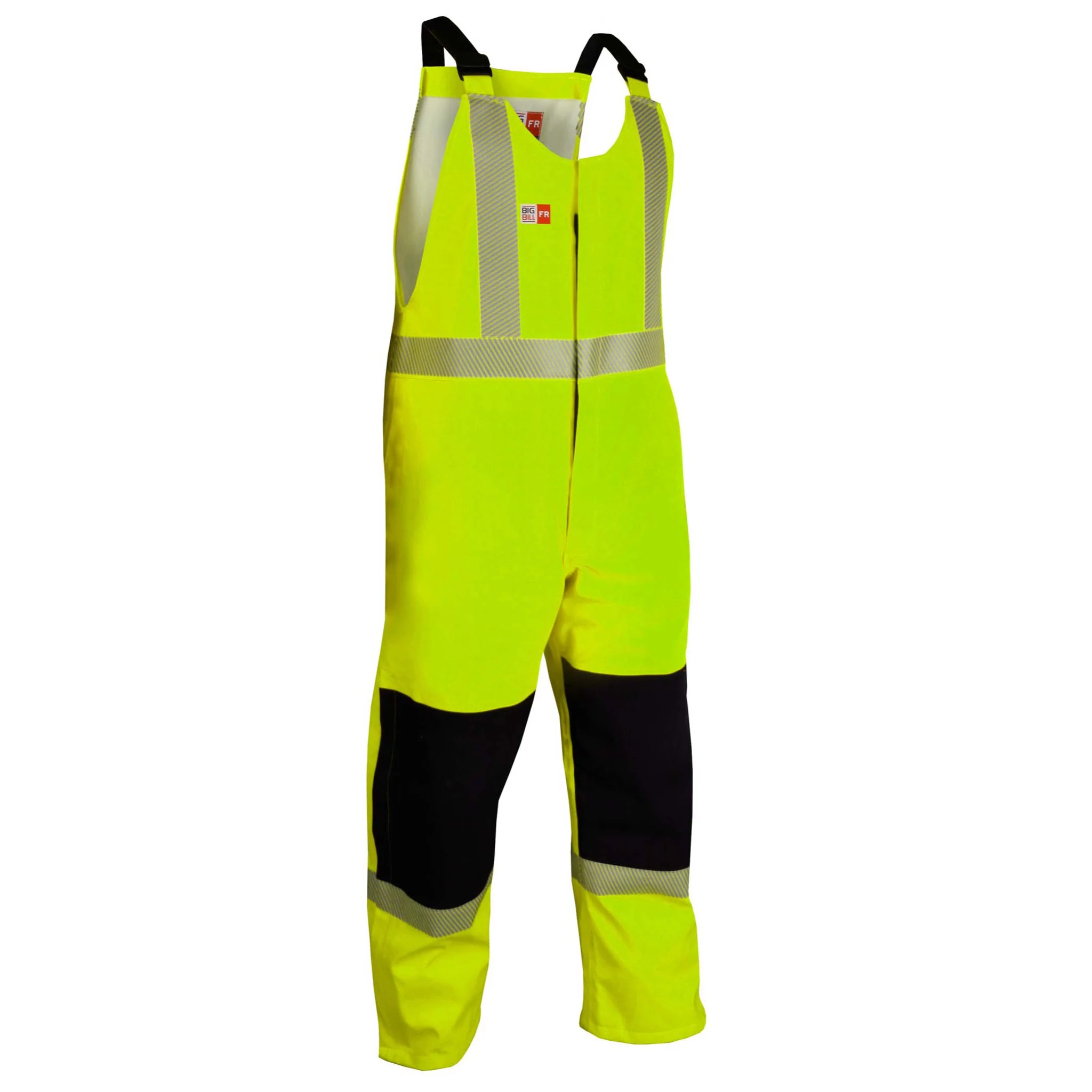 Waterproof FR Rain Bib Overall with Reflective Tape - Yellow