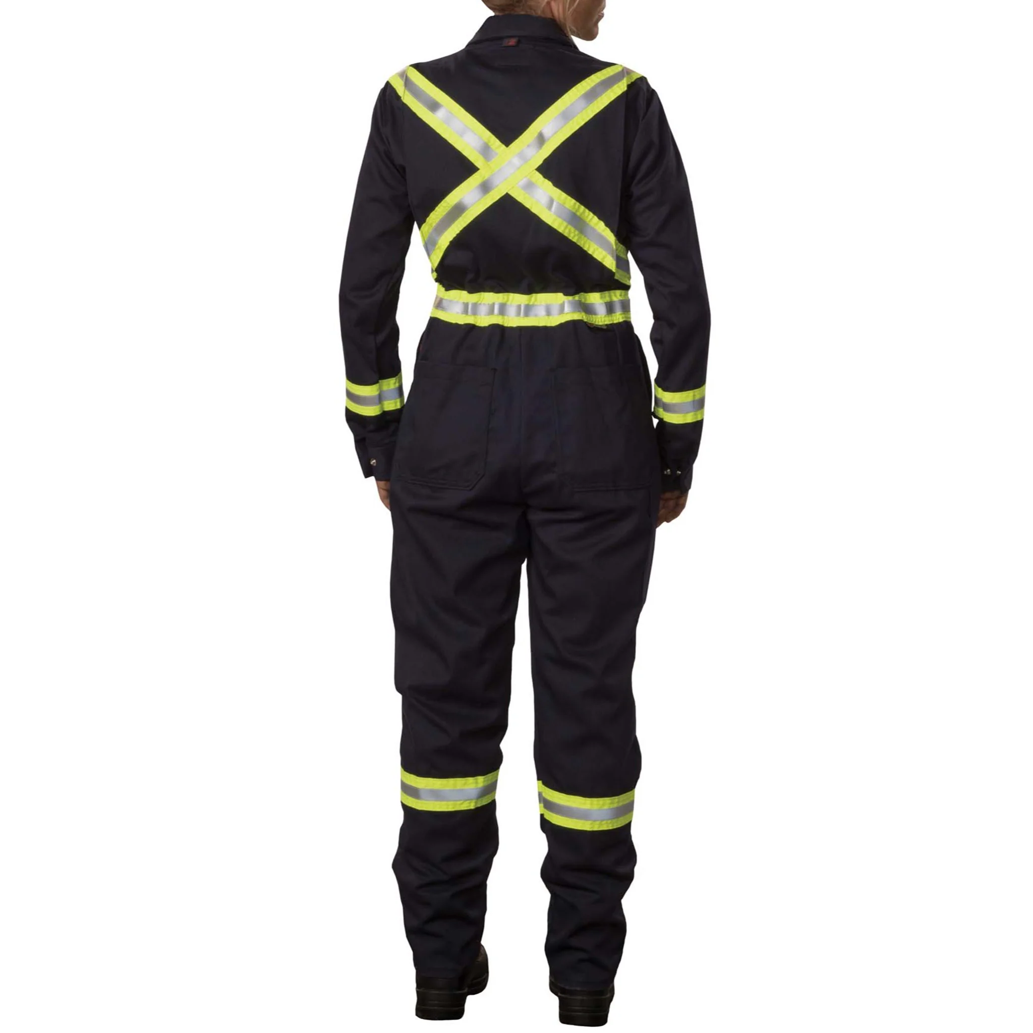 Westex® UltraSoft® Women’s FR Coverall with Reflective Tape - Navy - Image 2