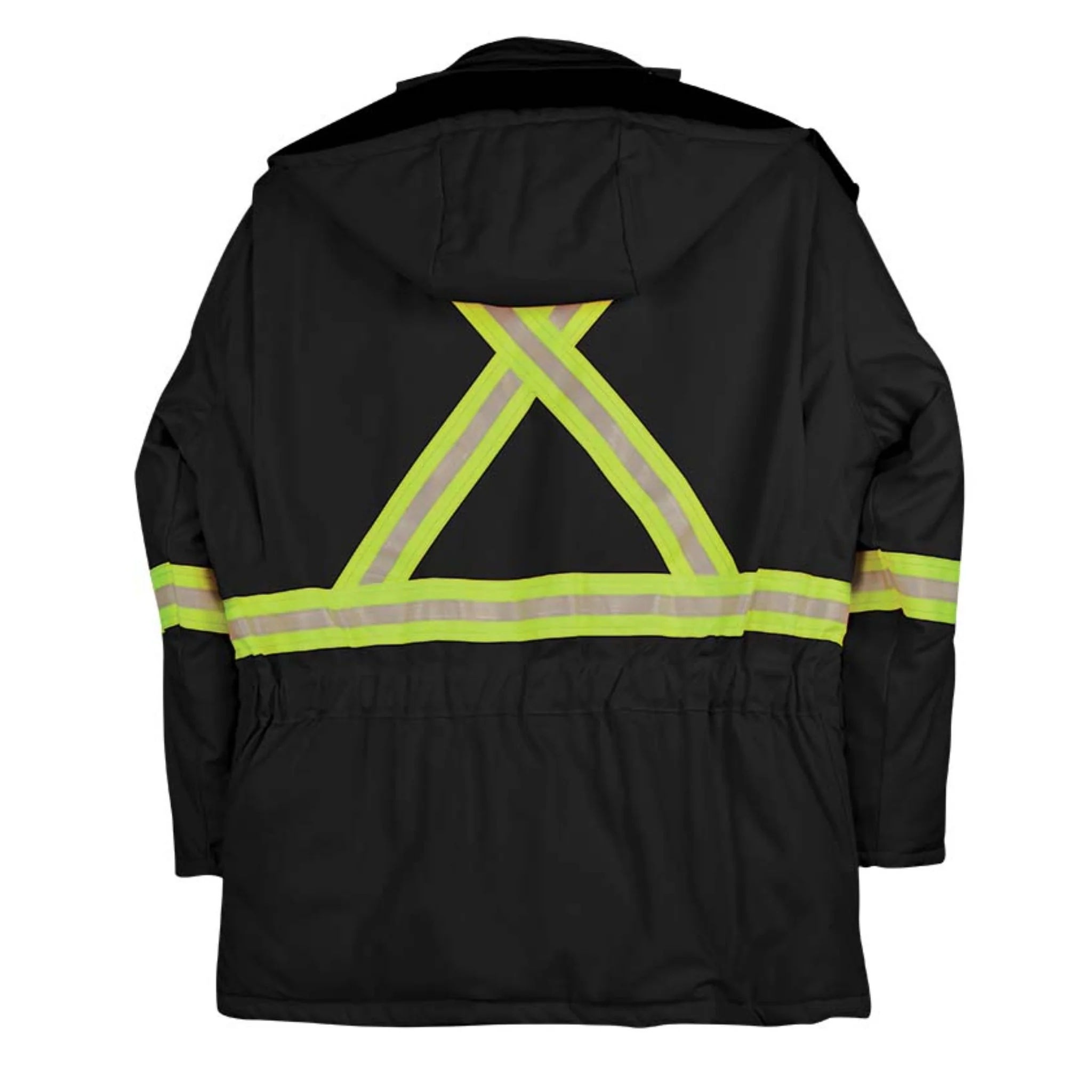 Winter Parka with Reflective Tape - Black - Image 2